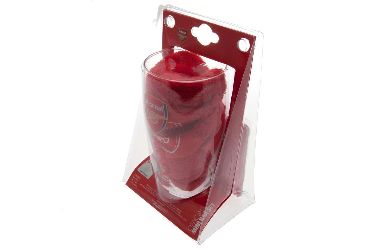 Mini Bar Set With Pint Glass, Beer Mats, And Beer Towel-3