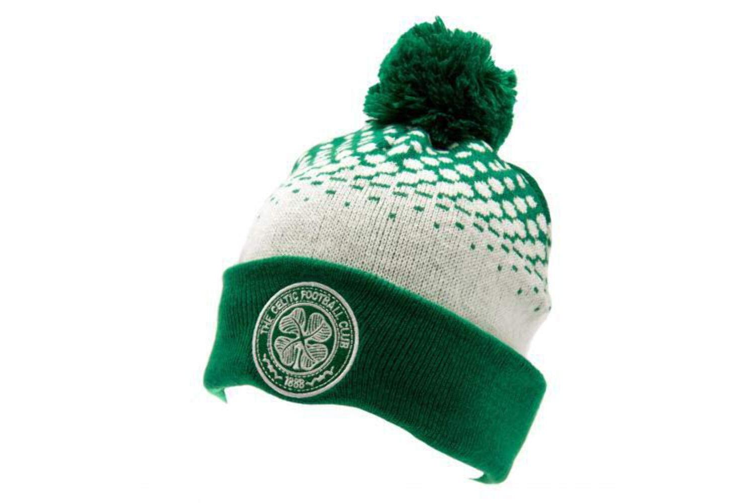 Celtic Fc Fade Knitted Bobble Hat