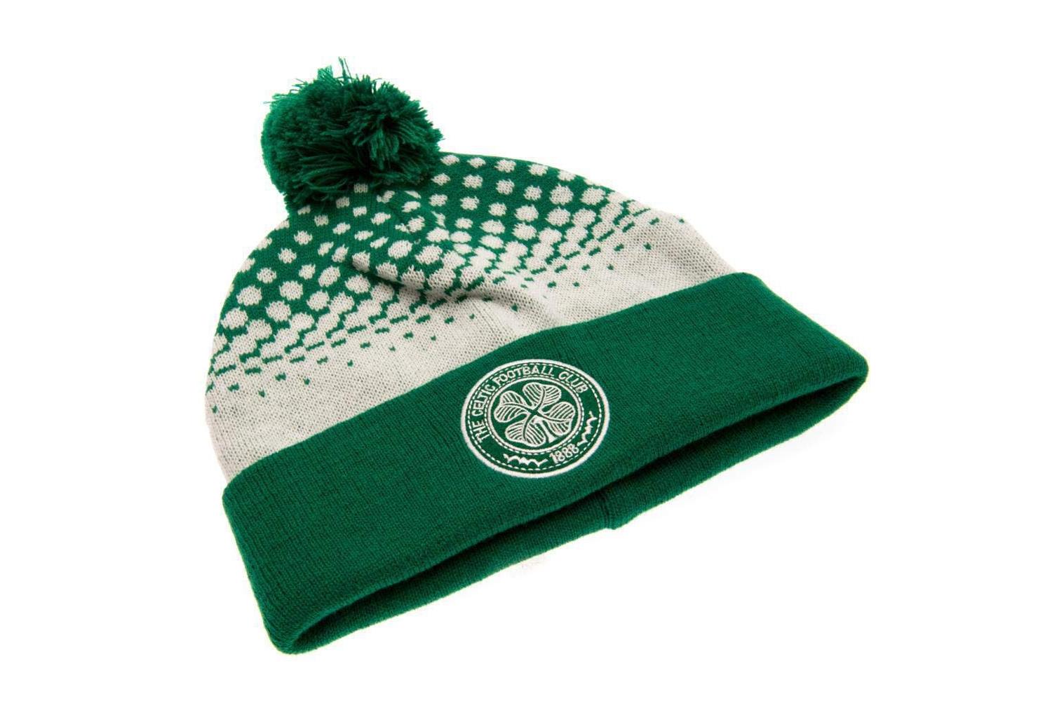 Celtic Fc Fade Knitted Bobble Hat-2