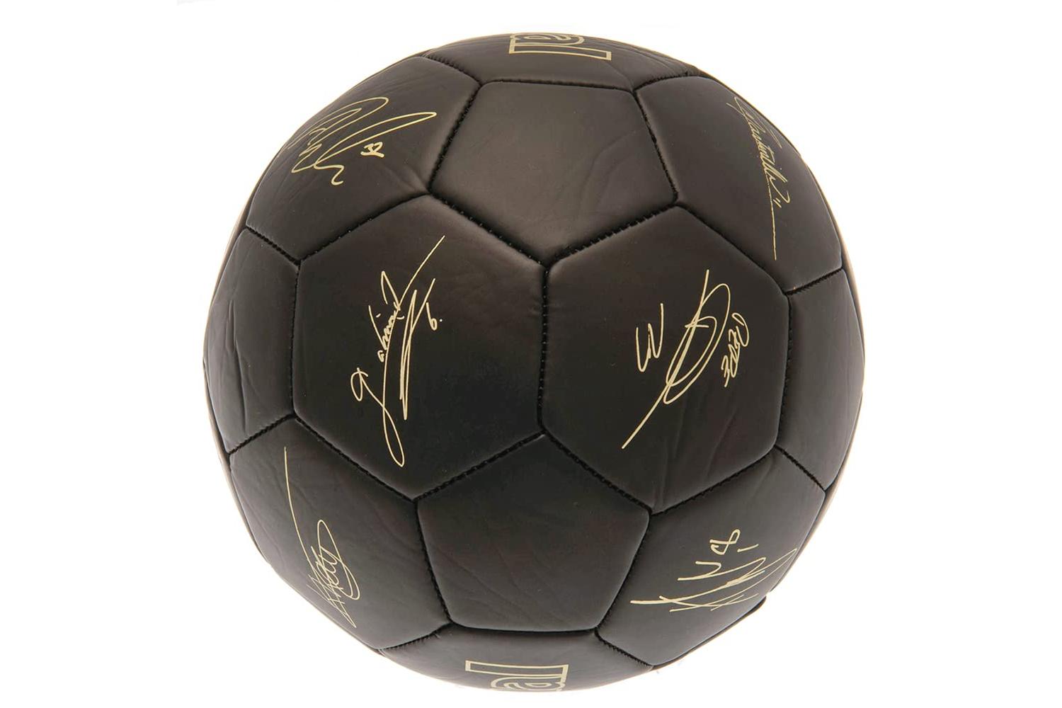 Arsenal Matte Black Synthetic Football With Gold Crest-3