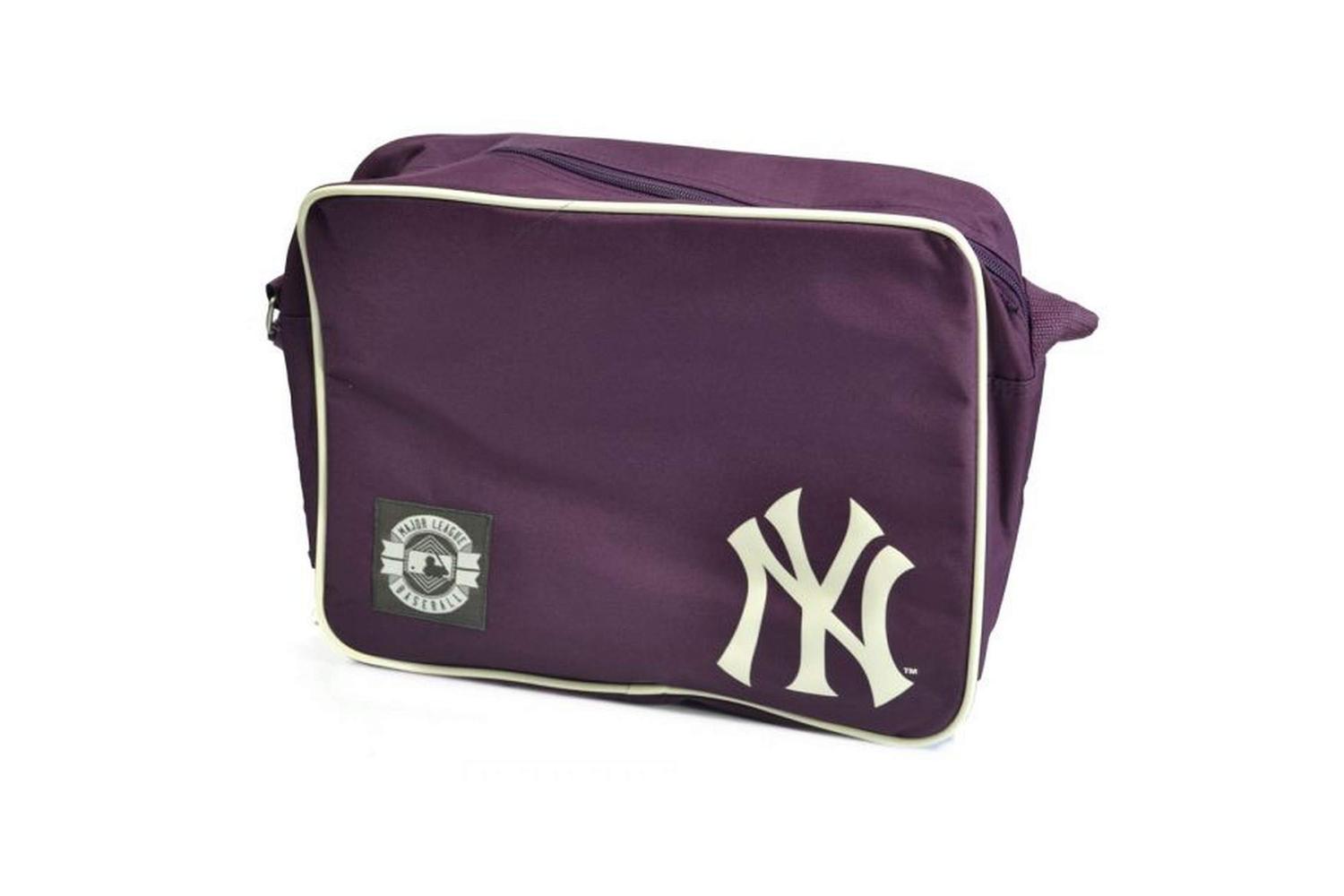 Mlb Ny New York Yankees Flight Shoulder Bag - Burgundy-3