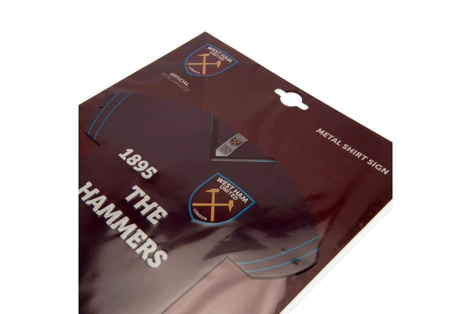 West Ham Shirt Shaped Metal Sign-3