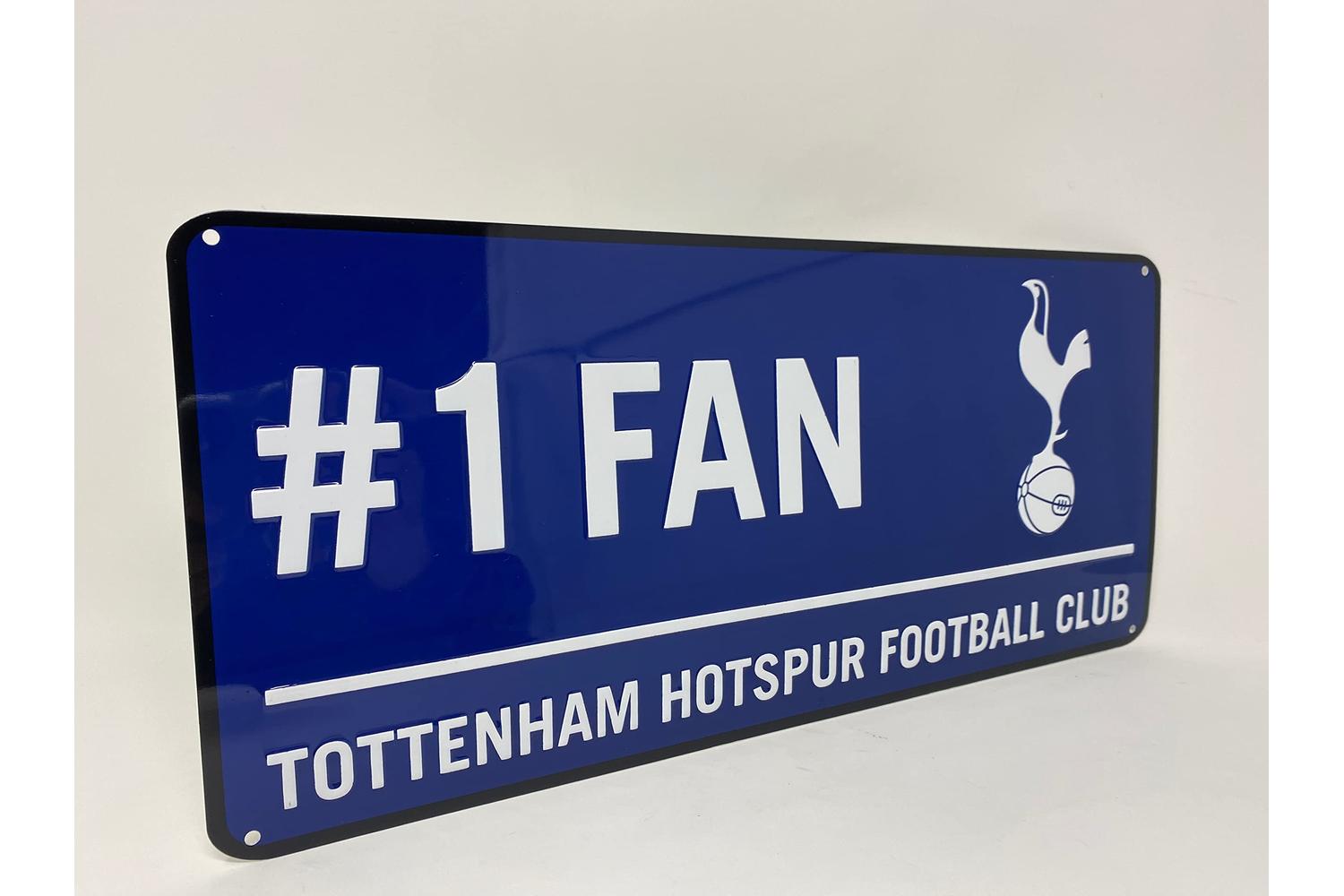 Tottenham Hotspur Football Club Official #no1 Fan Metal Sign-2