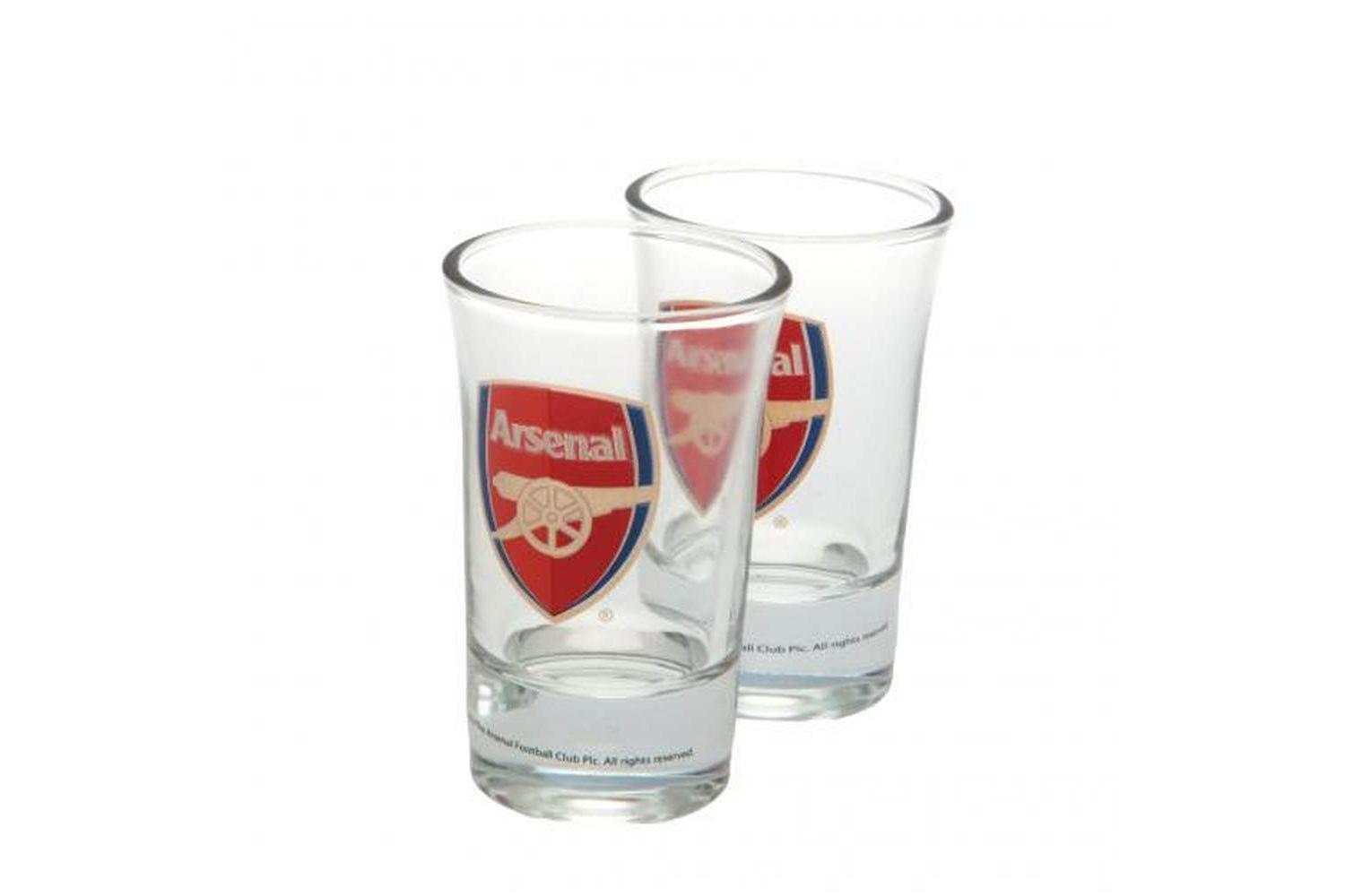 Arsenal F.c. Set Of 2 Shot Glasses-2