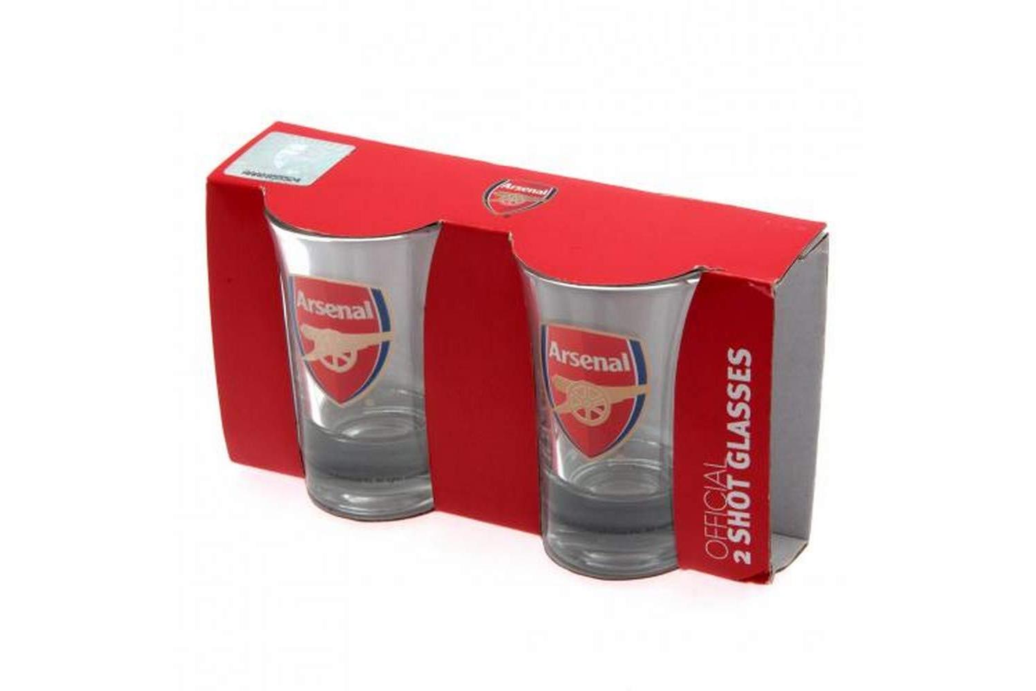Arsenal F.c. Set Of 2 Shot Glasses-3