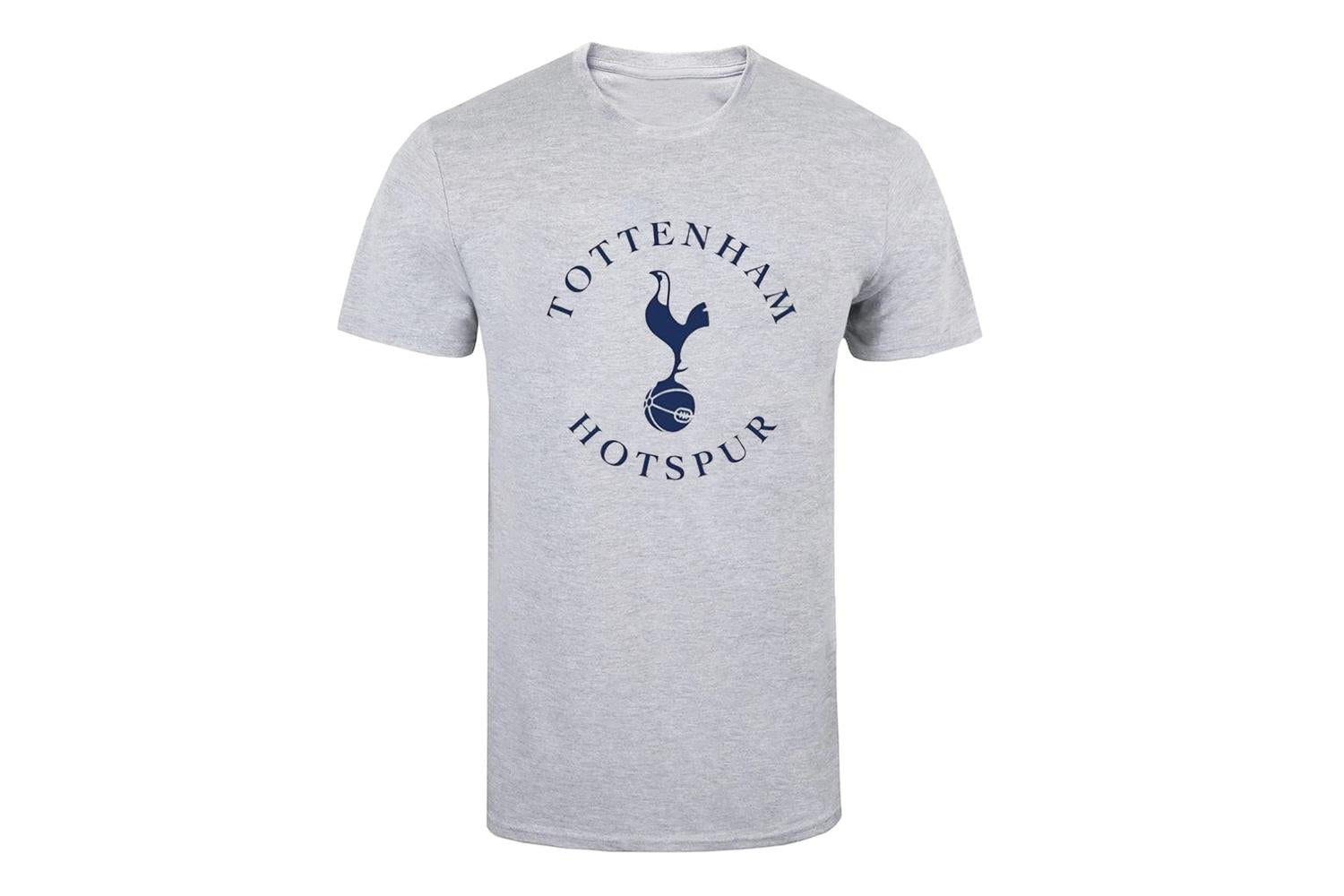 Spurs Crest T Shirt Grey Adults Tottenham Hotspur Fc