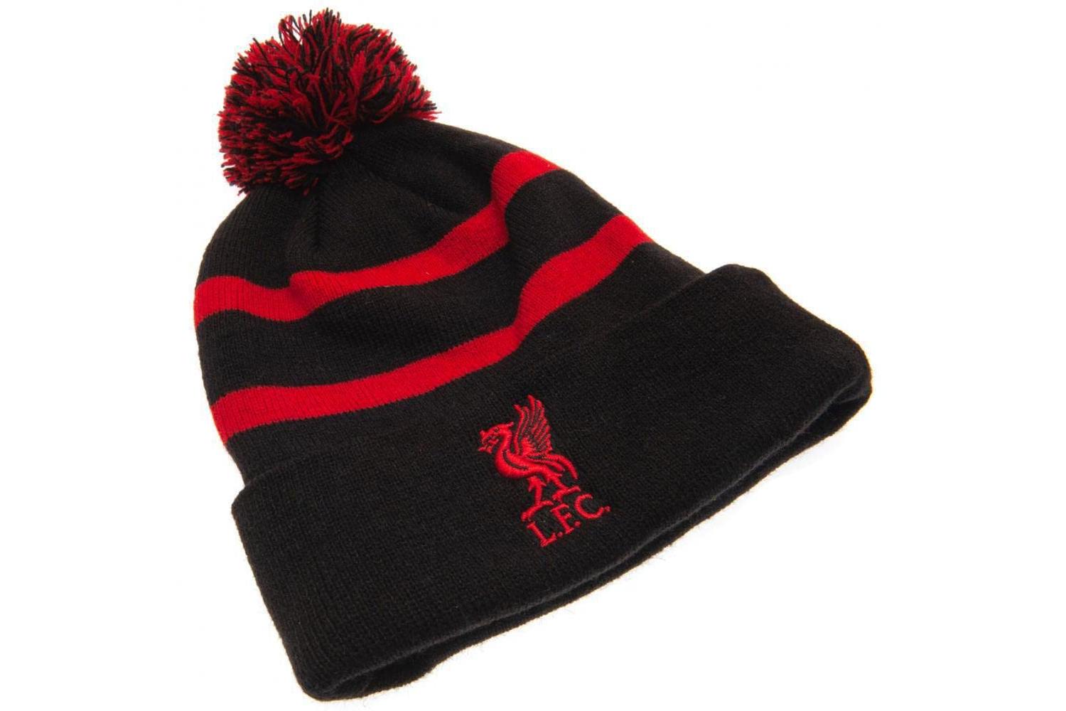 Official Liverpool Fc Red/white Knitted Hat Description-2