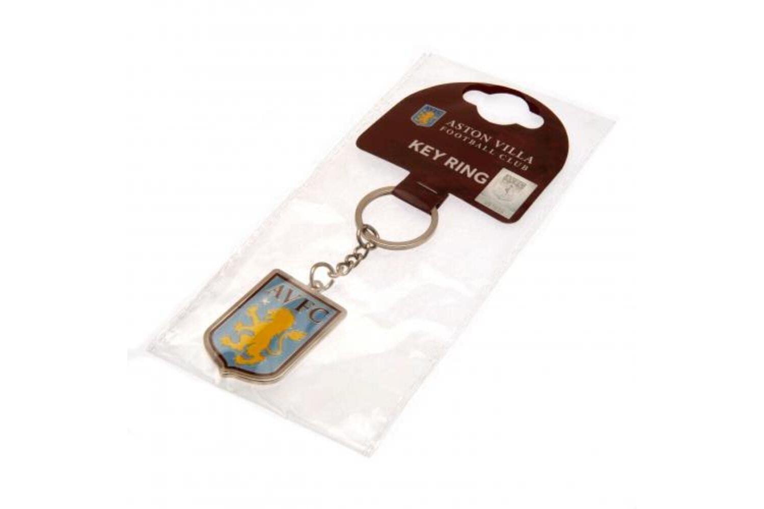 Aston Villa Fc Crest Keyring - Claret - One Size-2