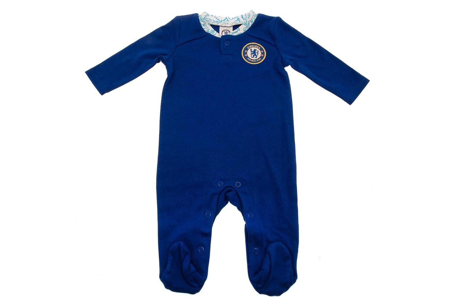 Official Chelsea Fc Baby Kit Sleepsuit Baby Grow | 2022/23 (6-9 Months)