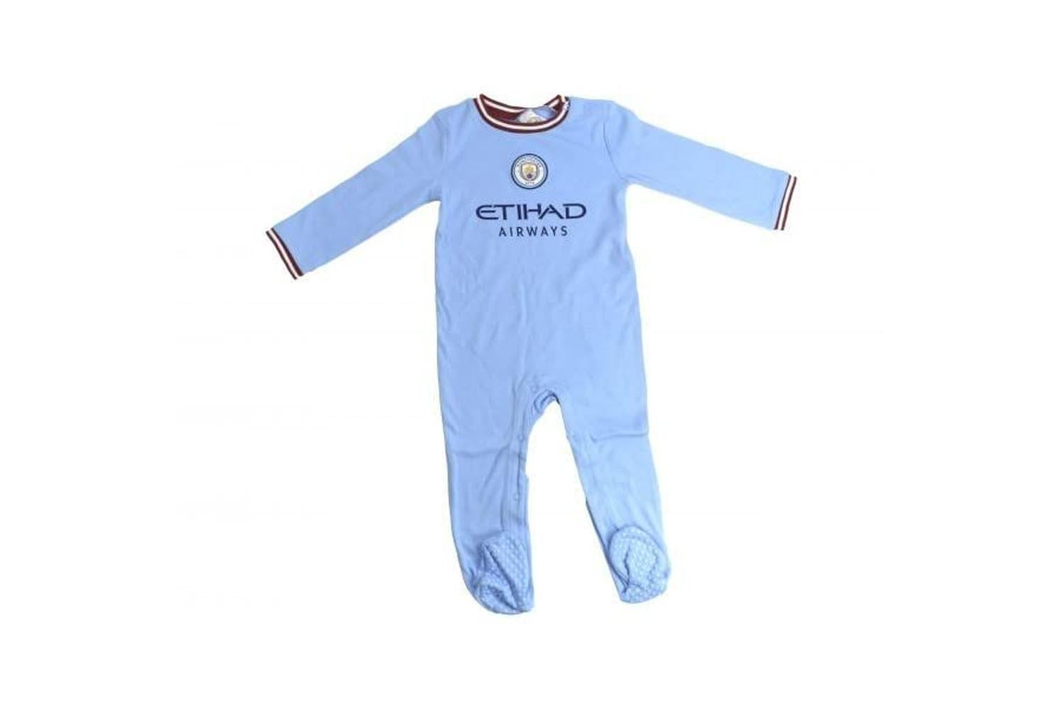 Manchester City Fc Baby Kit Home Sleepsuit | 2022/23 (9-12 Months)