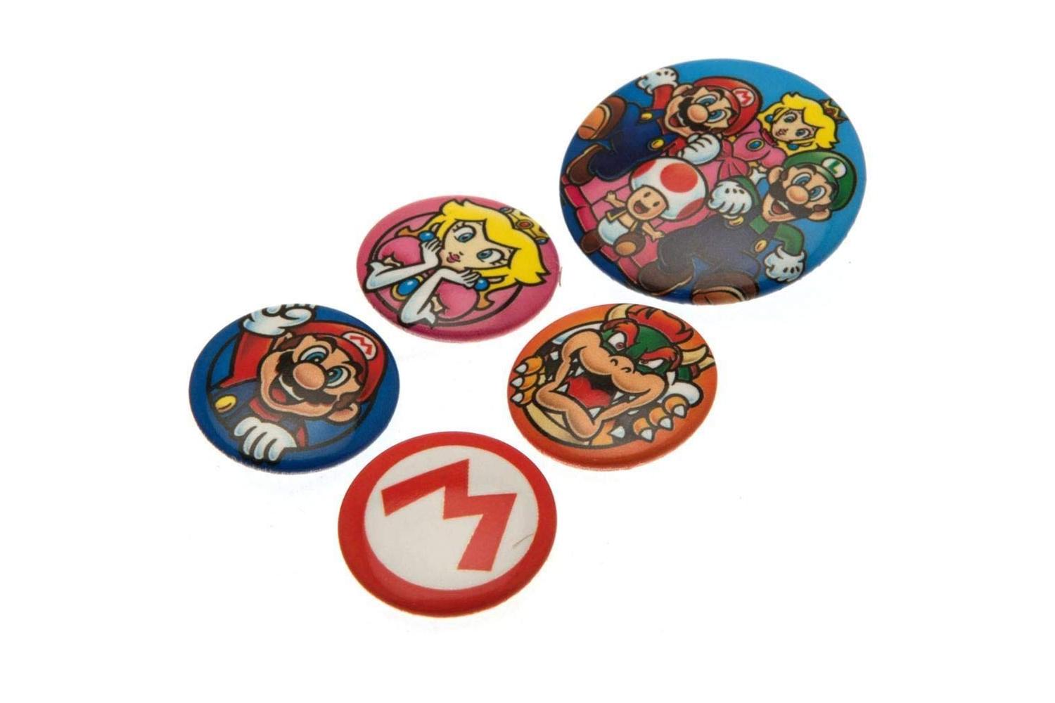 Nintendo Bb-chabadsm001 - Super Mario 6 Badge Pack Bp80440-2