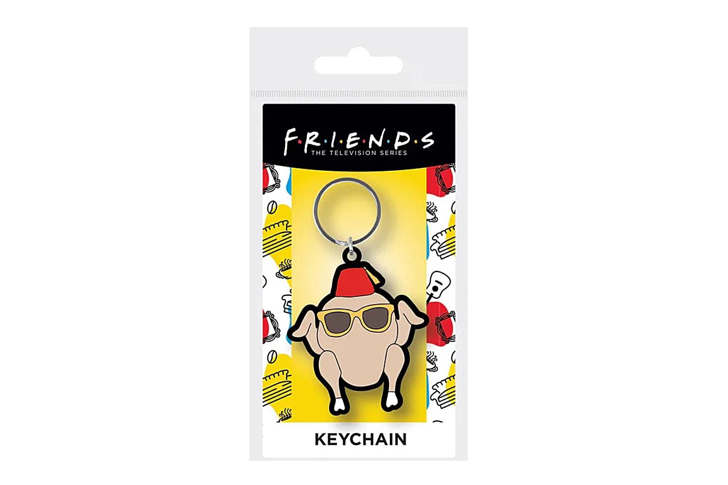Friends Tv Rubber Keyring Featuring Monica's Thanksgiving Turkey Design-2