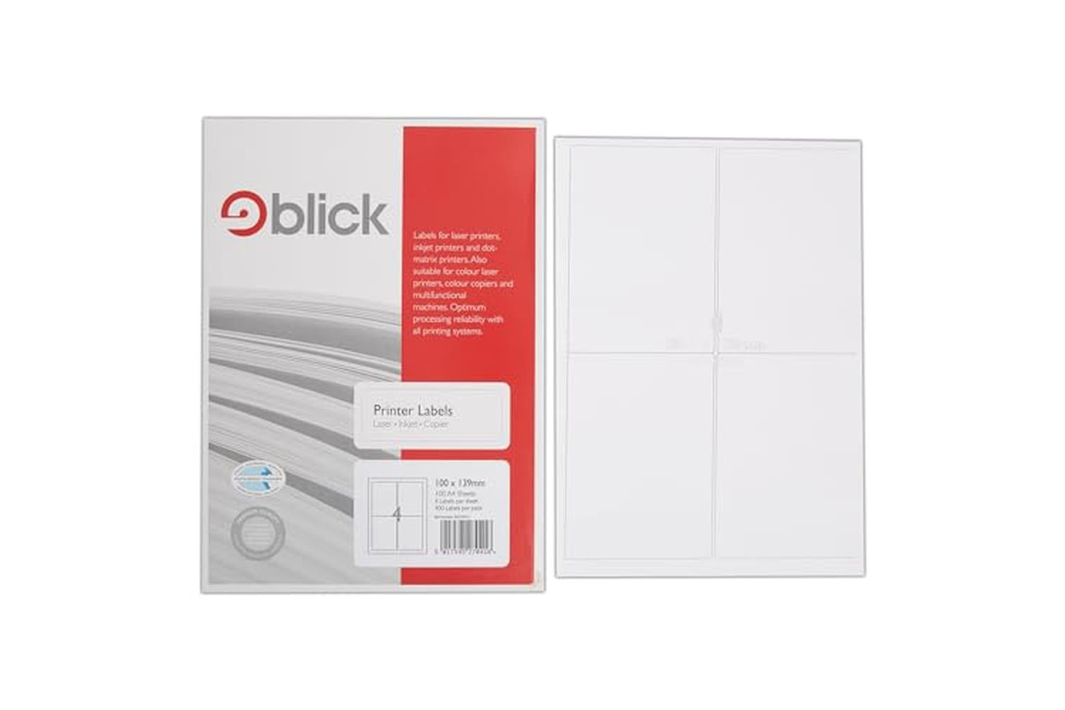Blick Rs270416 - Multi Labels A4 100mm X 139mm 4 Labels Per-2