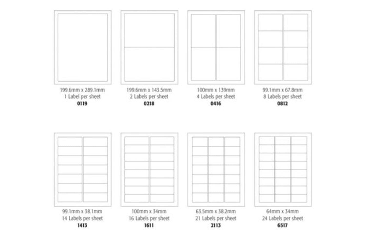Blick Rs270218 - Multi Labels A4 199.6mm X 143.5mm 2 Labels-2