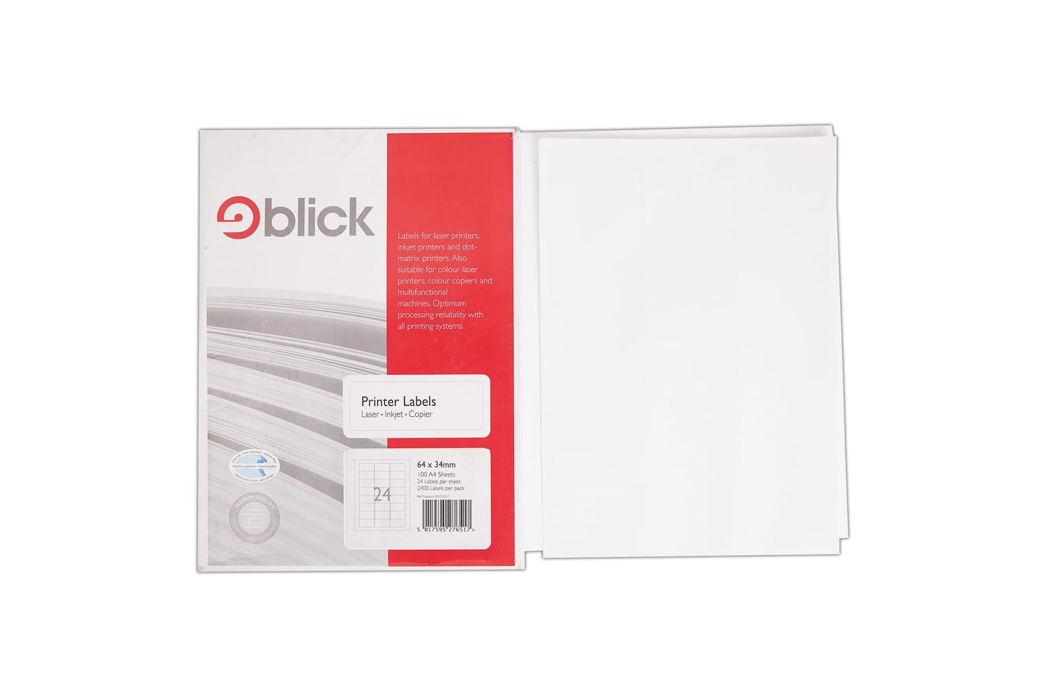 Blick Rs276517 - Multi Labels A4 64mm X 34mm 24 Labels Per S