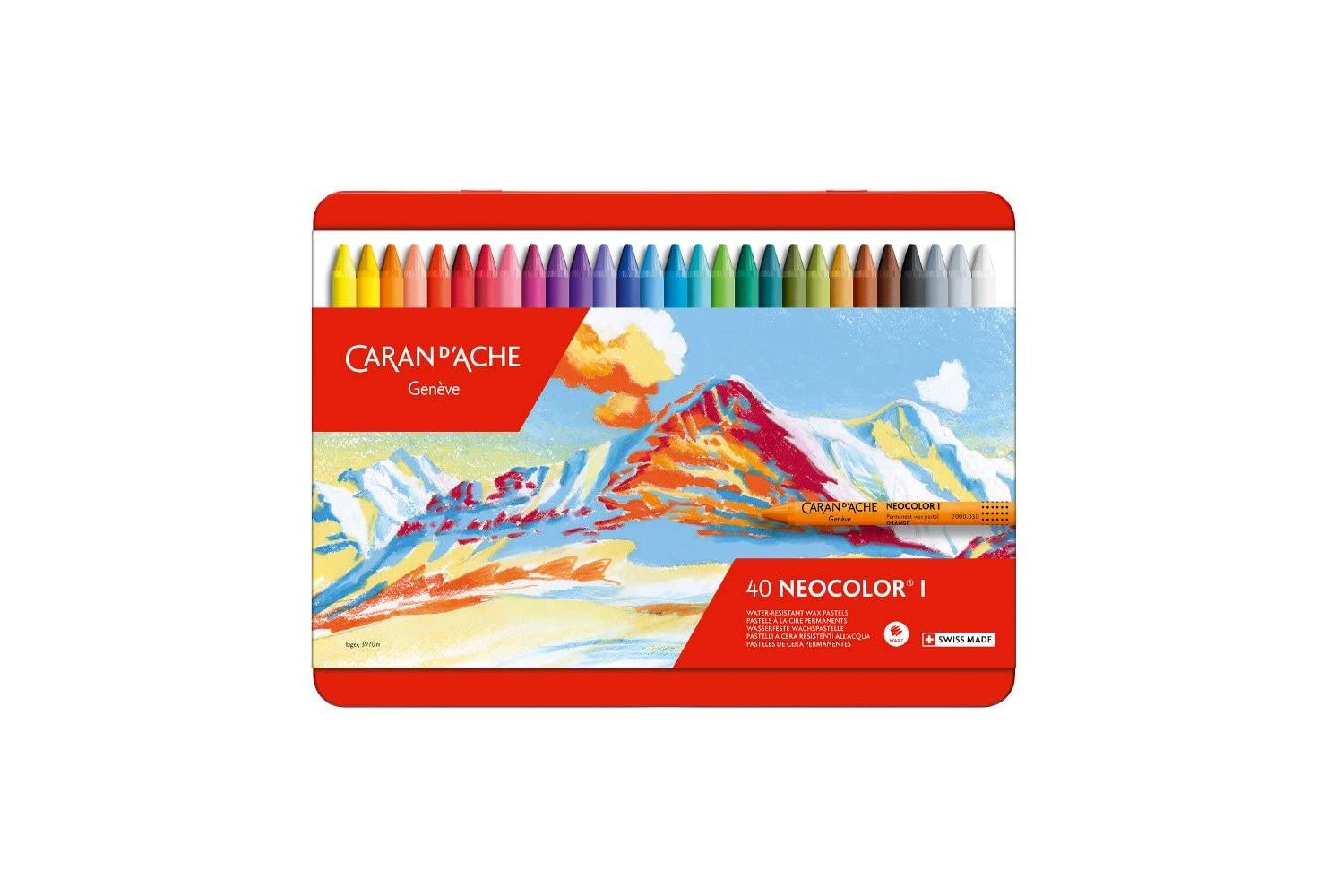 Caran D'ache 7000340 - Neocolor I Wax Oil Tin Of 40