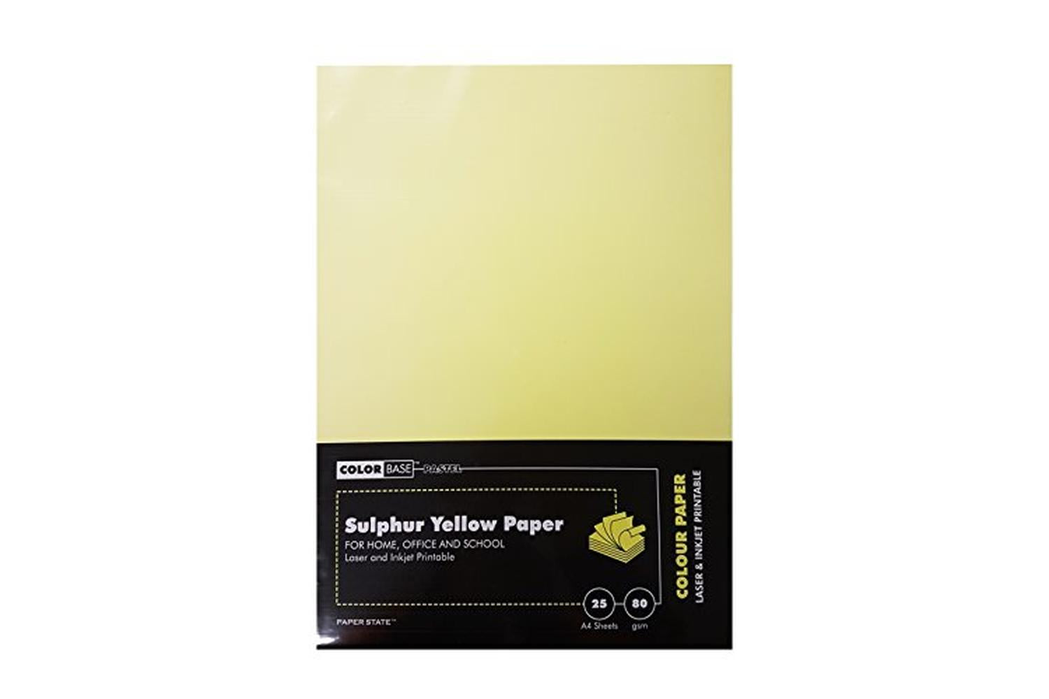 Color Base Wp1646 - A4 Pastel Paper 80gsm 25 Sheets Sulphur-2