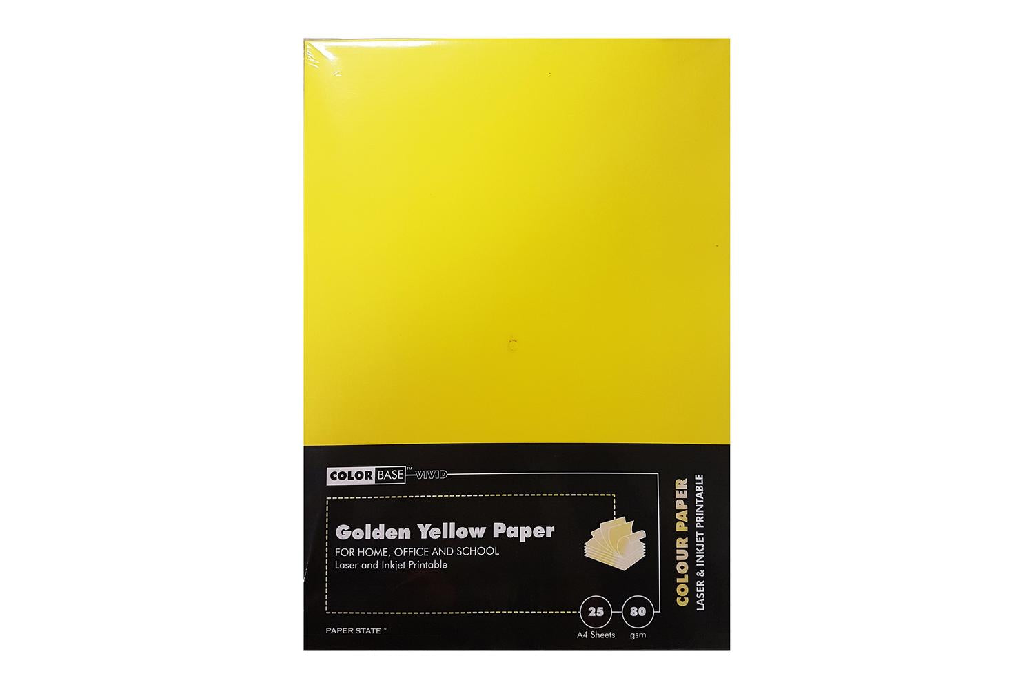 Color Base Wp1652 - A4 Vivid Paper 80gsm 25 Sheets Golden Ye