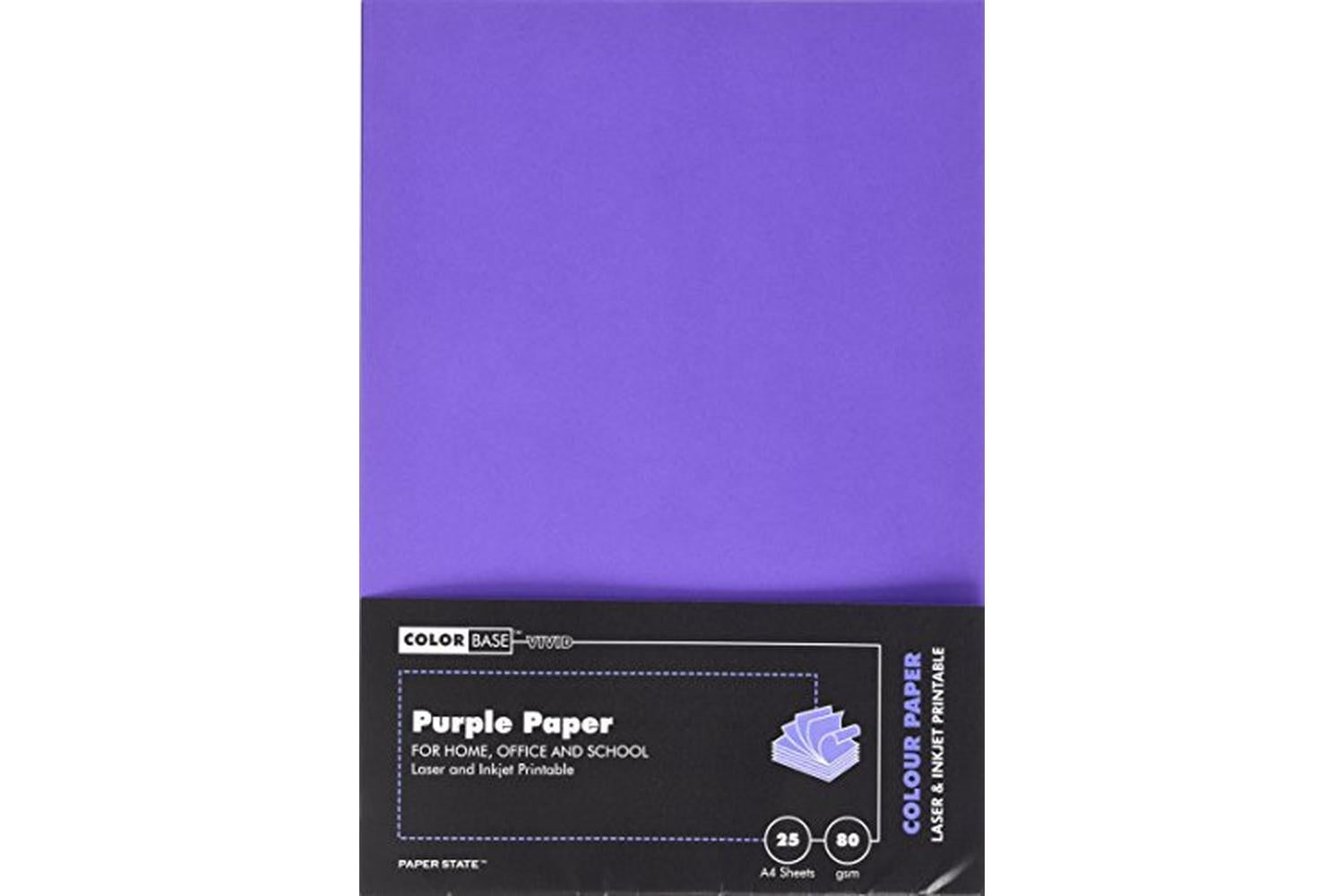 Color Base Wp1694 - A4 Vivid Paper 80gsm 25 Sheets Purple-2