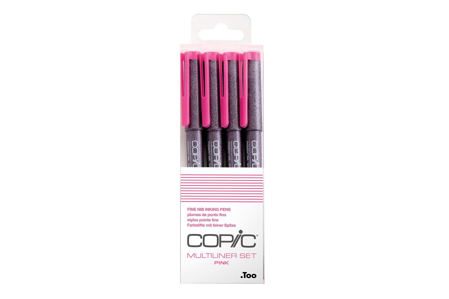 Copic Cz22075622 - Multiliner Pink Fine - 4pc Set