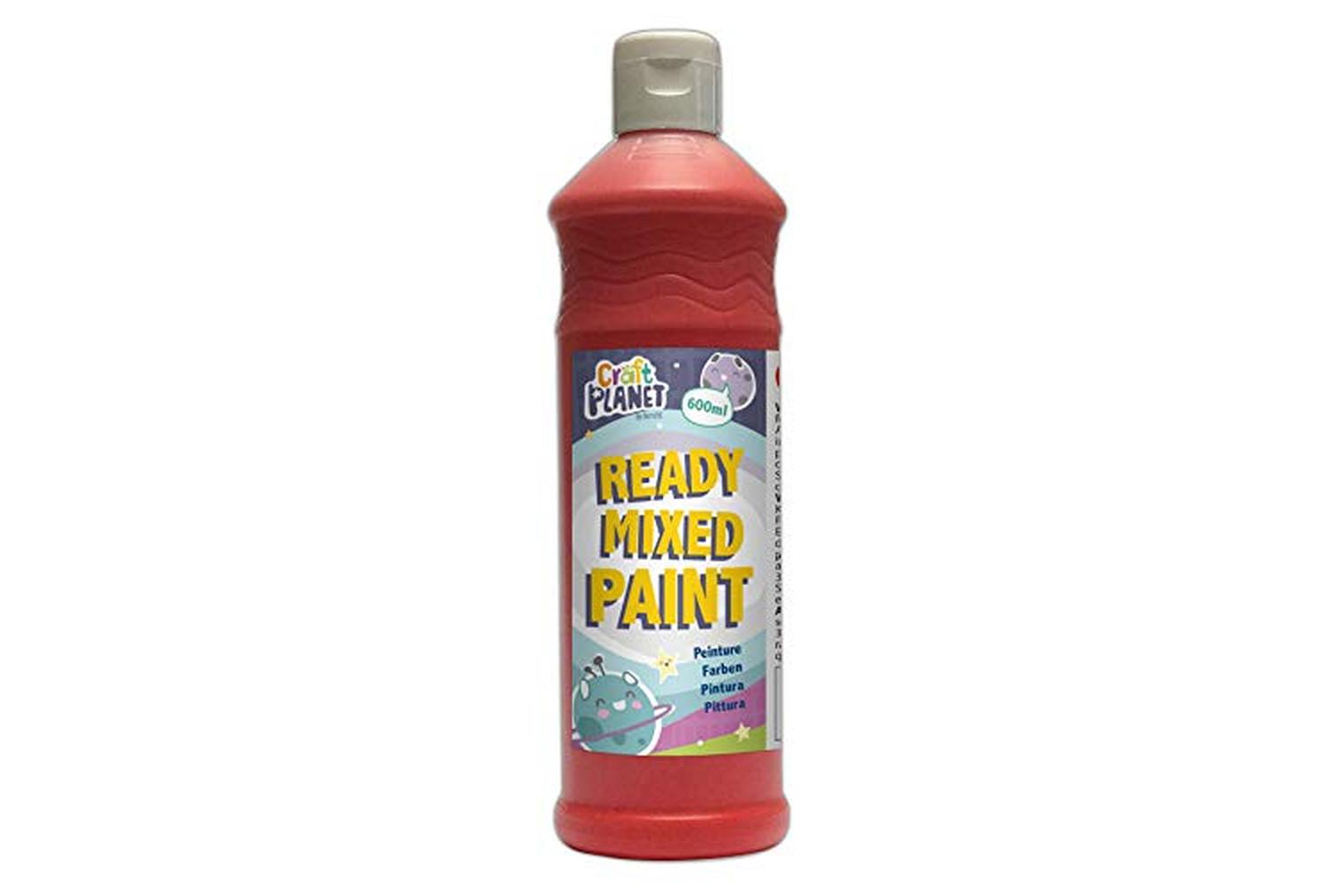 Craft Planet Wd151015 - Ready Mix Paint 600ml Brilliant Red-2