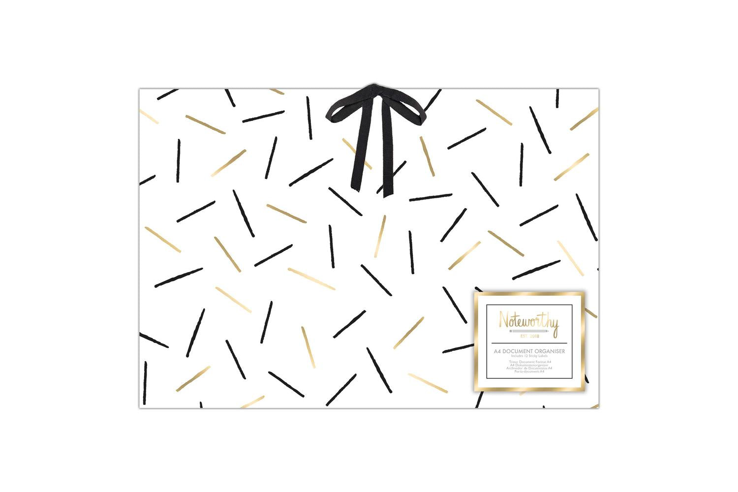 Docrafts Not 245120 - A4 Document Organiser- Metallic Mono
