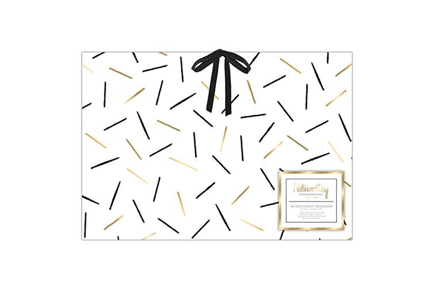 Docrafts Not 245120 - A4 Document Organiser- Metallic Mono-2
