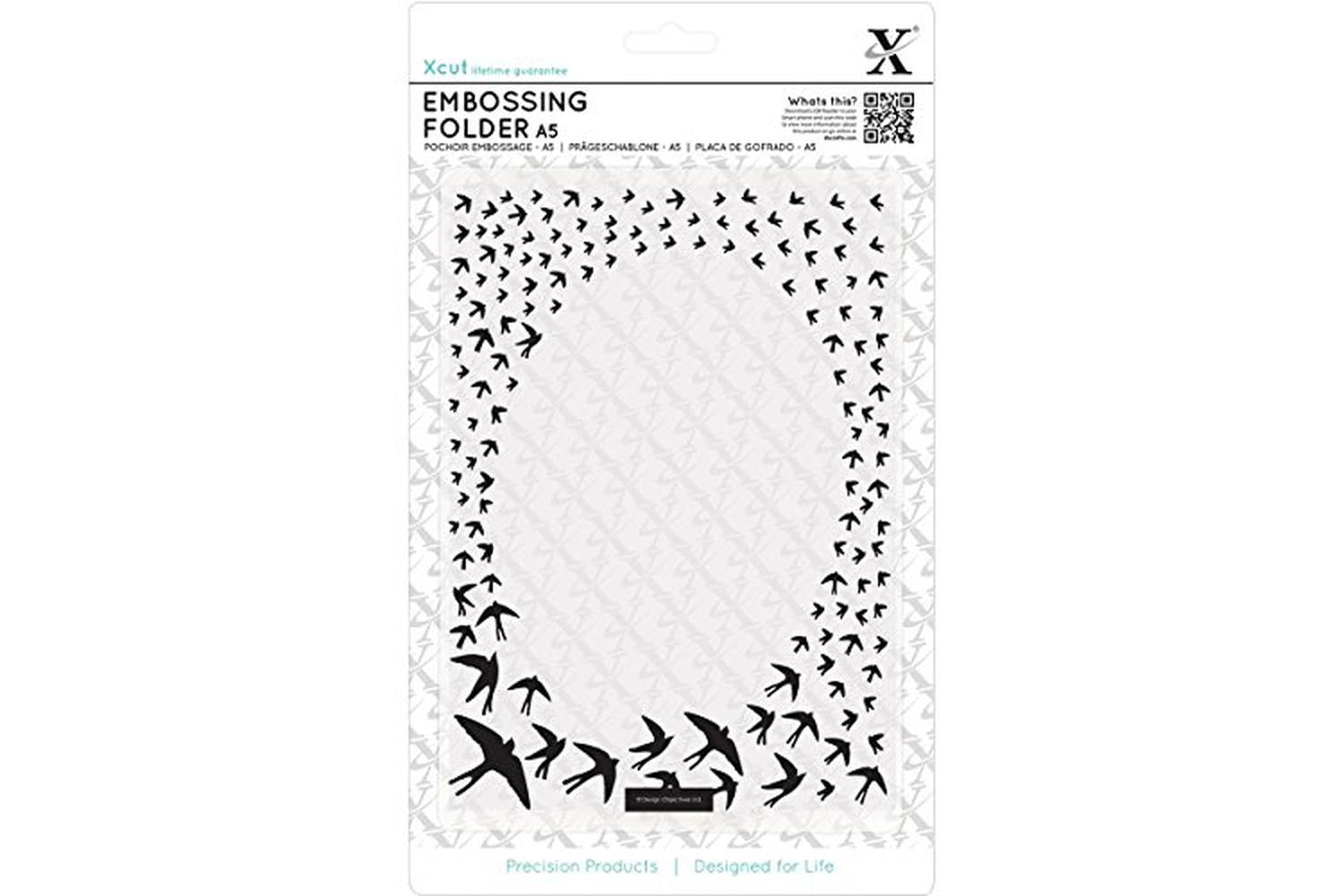 Docrafts Xcu 515214 - A5 Embossing Folder - Swallow Frame-2