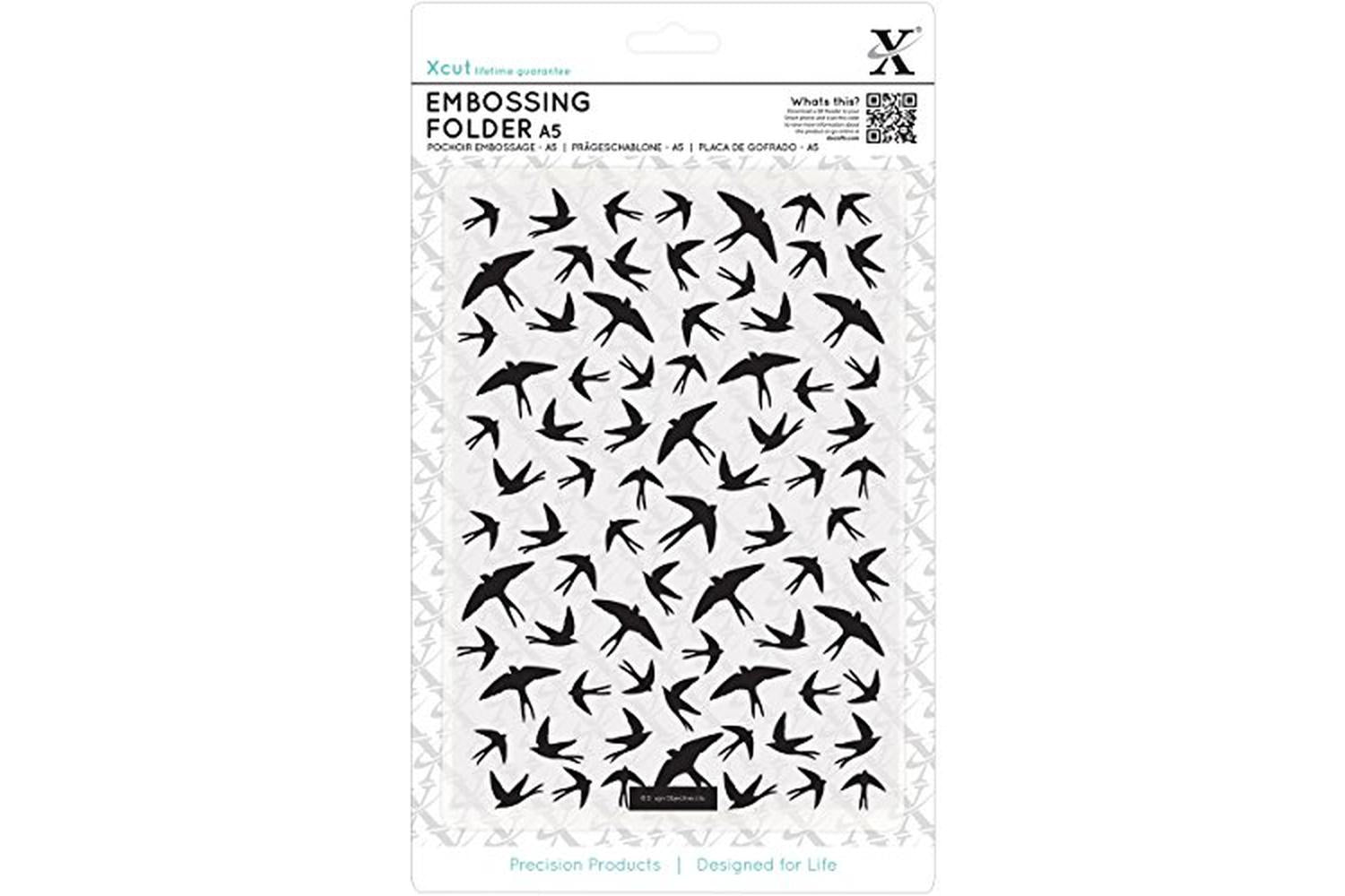 Docrafts Xcu 515213 - A5 Embossing Folder - Swallow Pattern-2