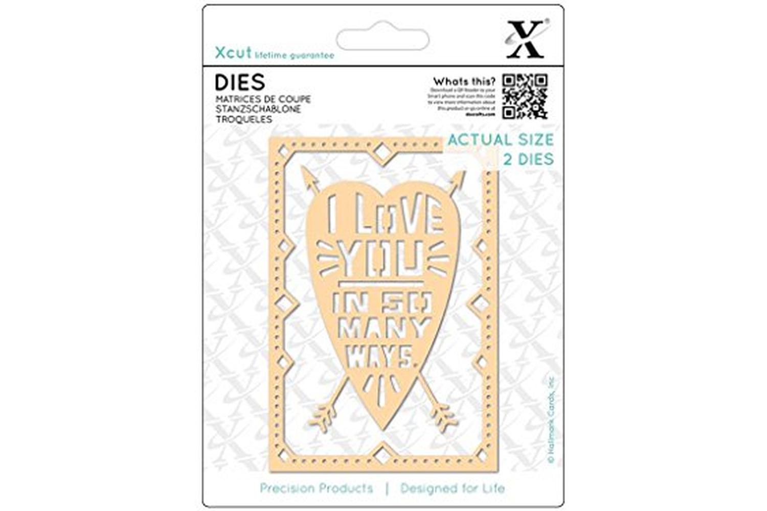 Docrafts Xcu 503388 - Dies (2pcs) - I Love You-2