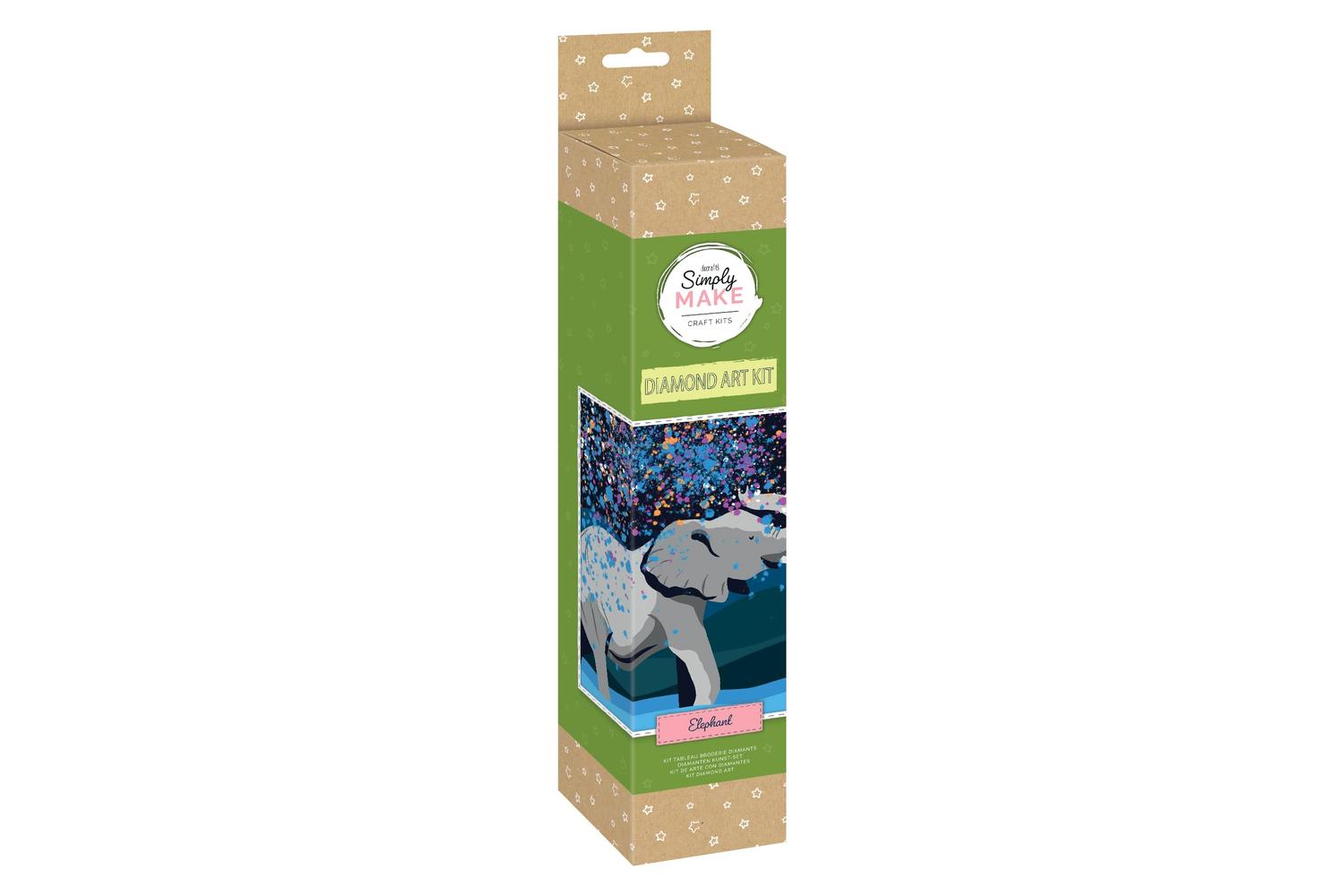 Docrafts Dsm 105121 - Simply Make Diamond Art Kit - Elephant