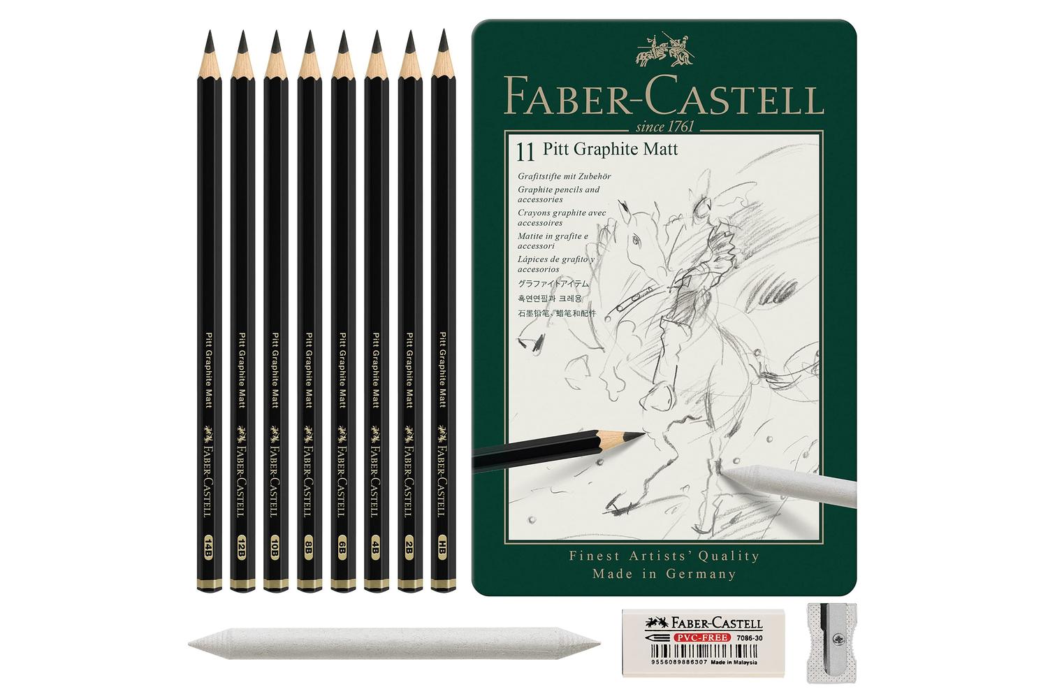 Faber-castell Fc115220 - (1 Tin Of 11) Pitt Graphite Matt Ti