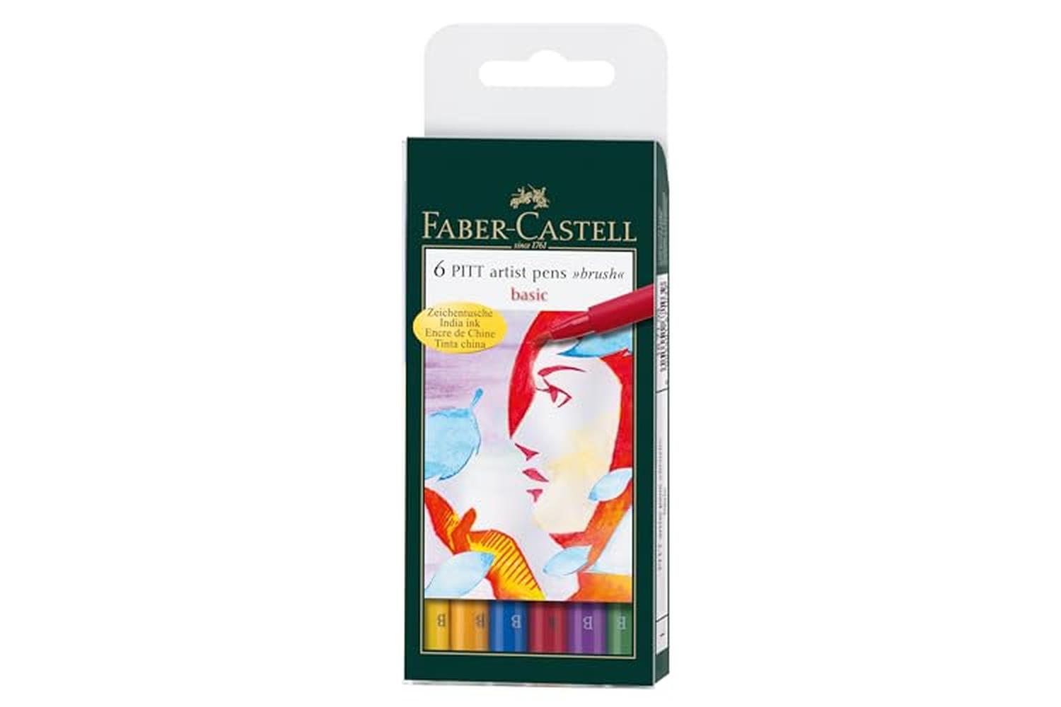 Faber-castell Fc167103 - Pitt Artist Pen Brush Wallet Of 6 B-2