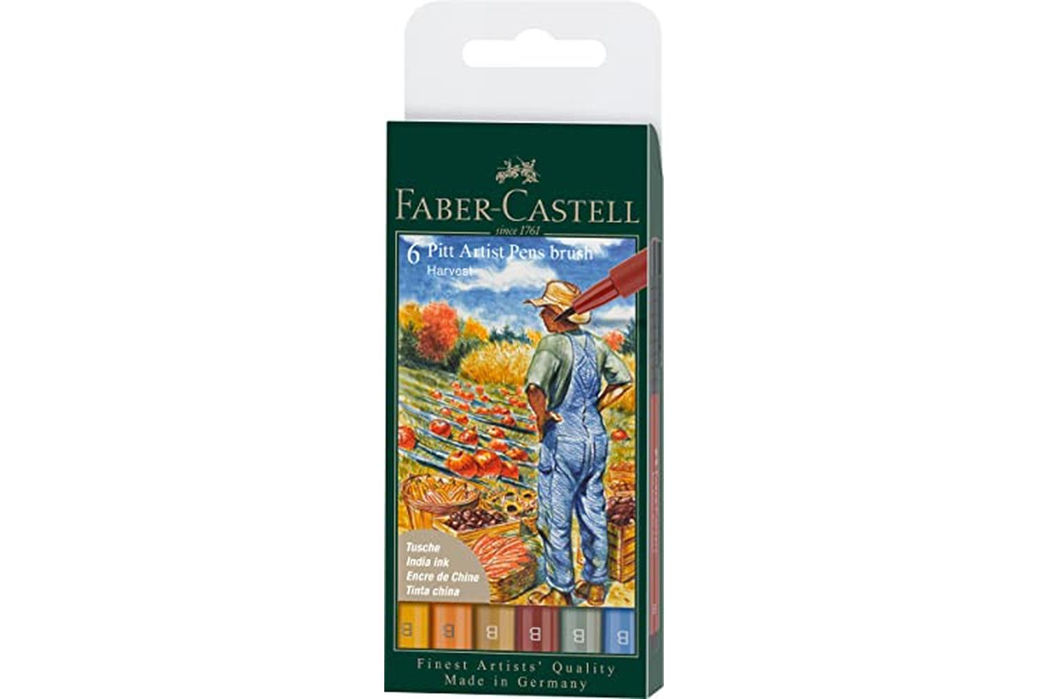 Faber-castell Fc167179 - Pitt Artist Pen Brush Wallet Of 6 H-2