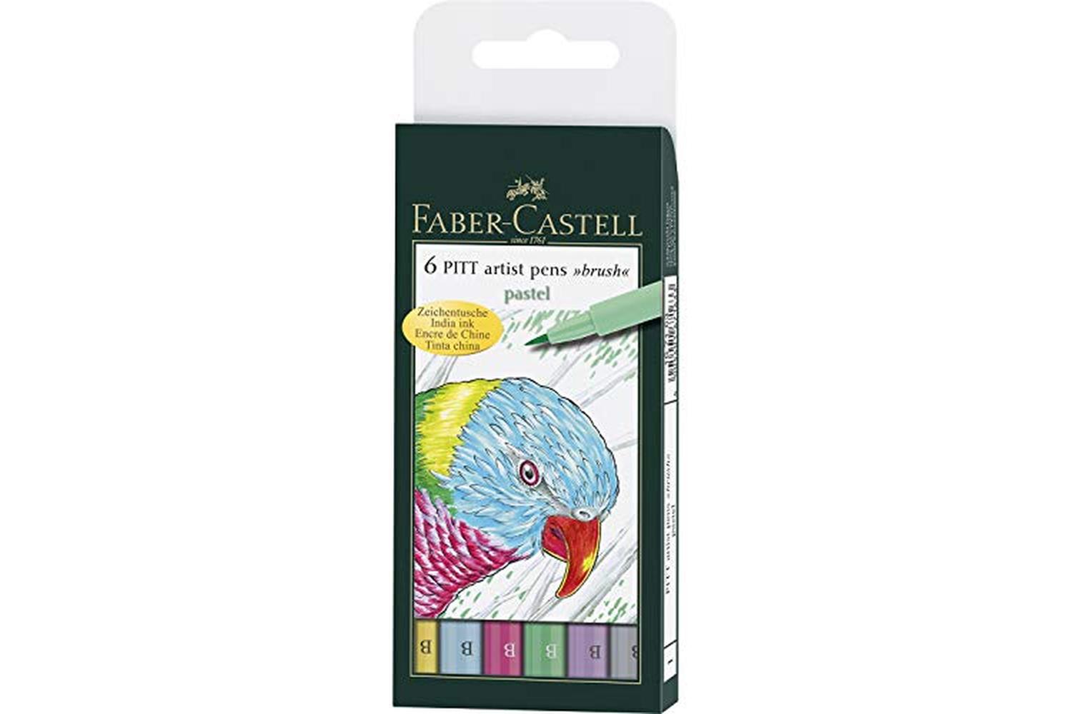 Faber-castell Fc167163 - Pitt Artist Pen Brush Wallet Of 6 P-2