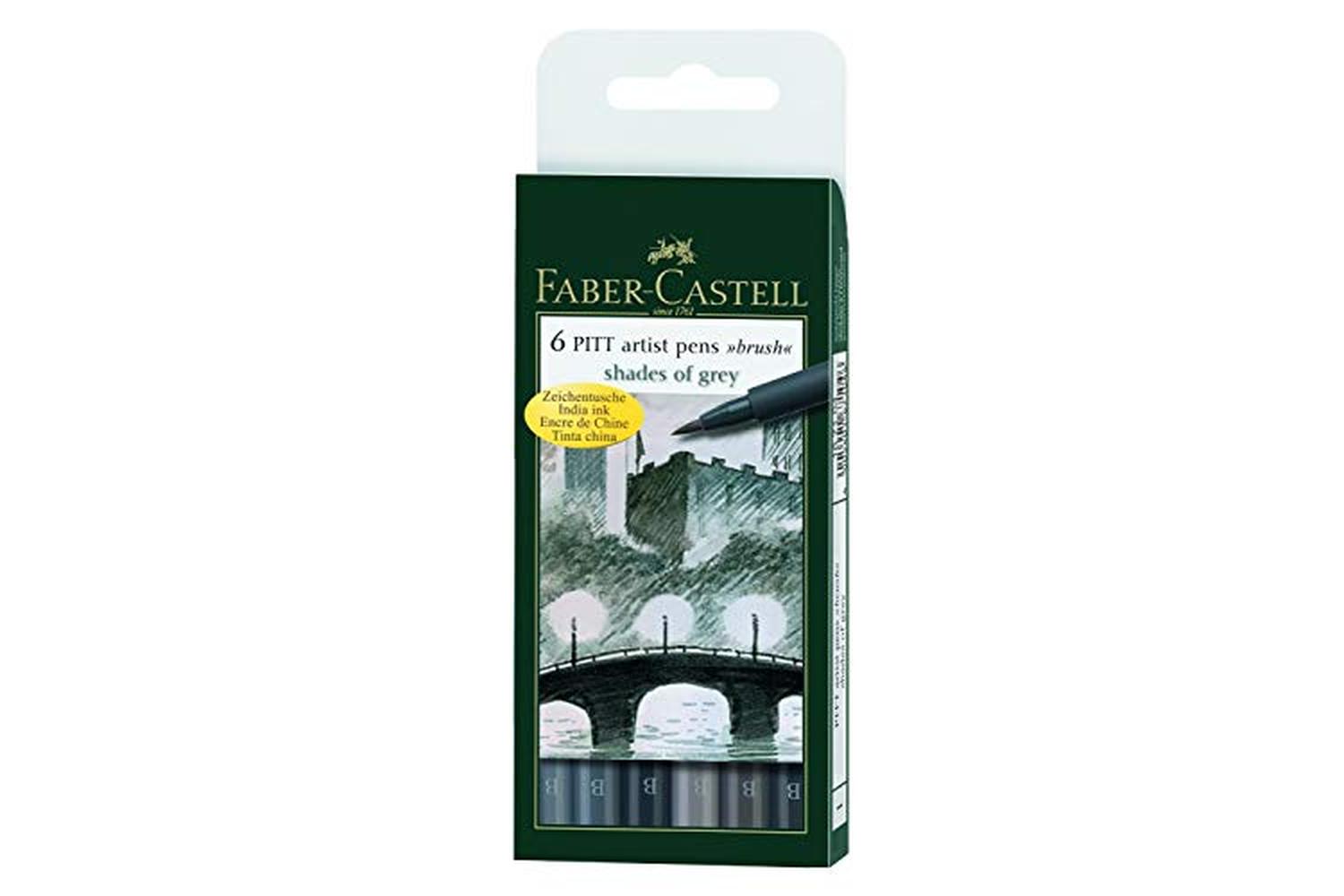 Faber-castell Fc167104 - Pitt Artist Pen Brush Wallet Of 6 S