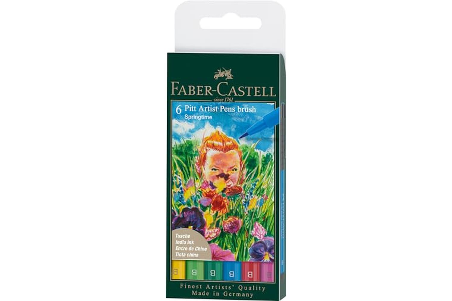 Faber-castell Fc167177 - Pitt Artist Pen Brush Wallet Of 6 S-2
