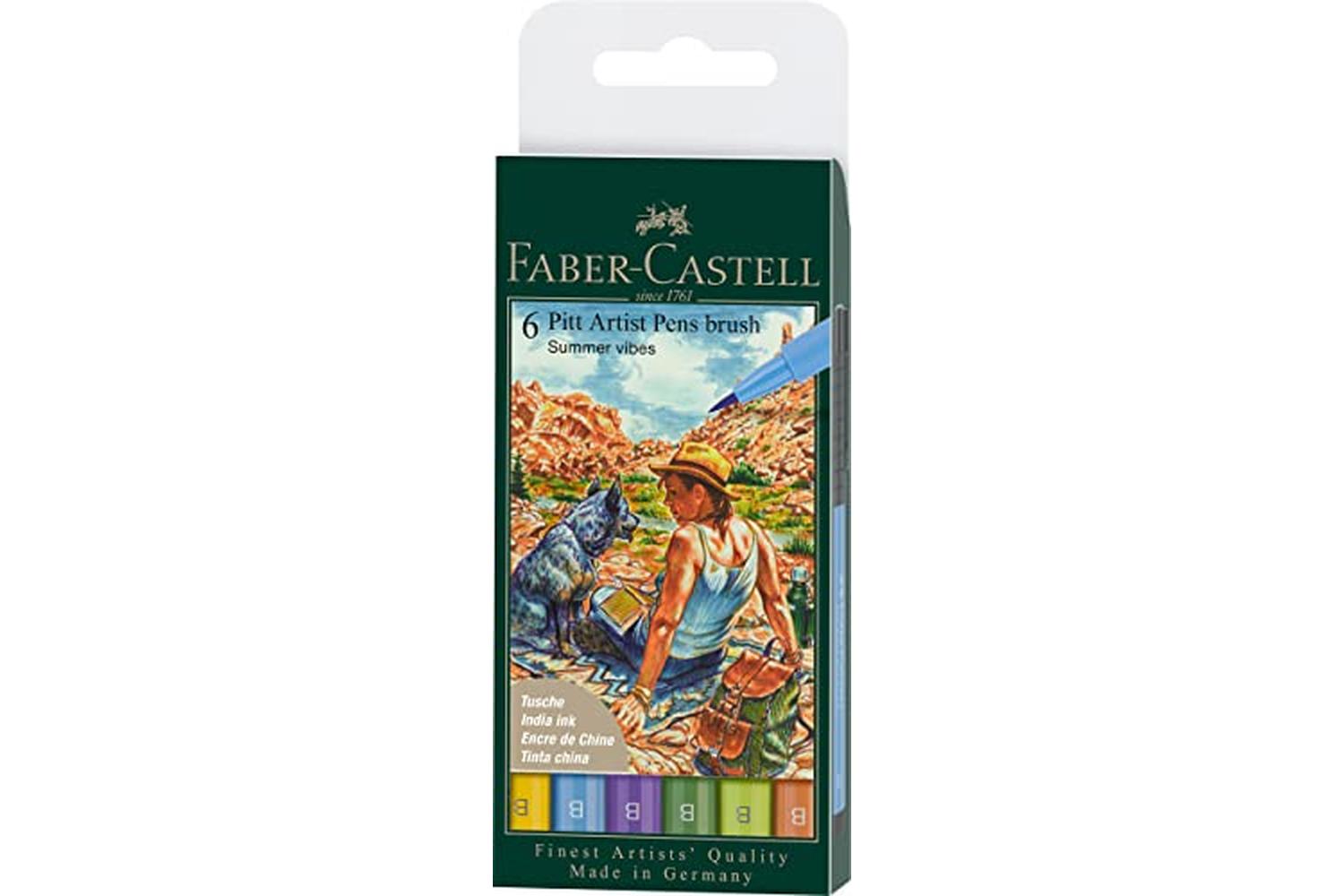 Faber-castell Fc167178 - Pitt Artist Pen Brush Wallet Of 6 S-2