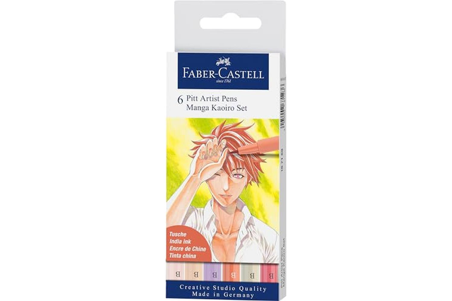 Faber-castell Fc167168 - Pitt Artist Pen Manga - Wallet Of 6-2