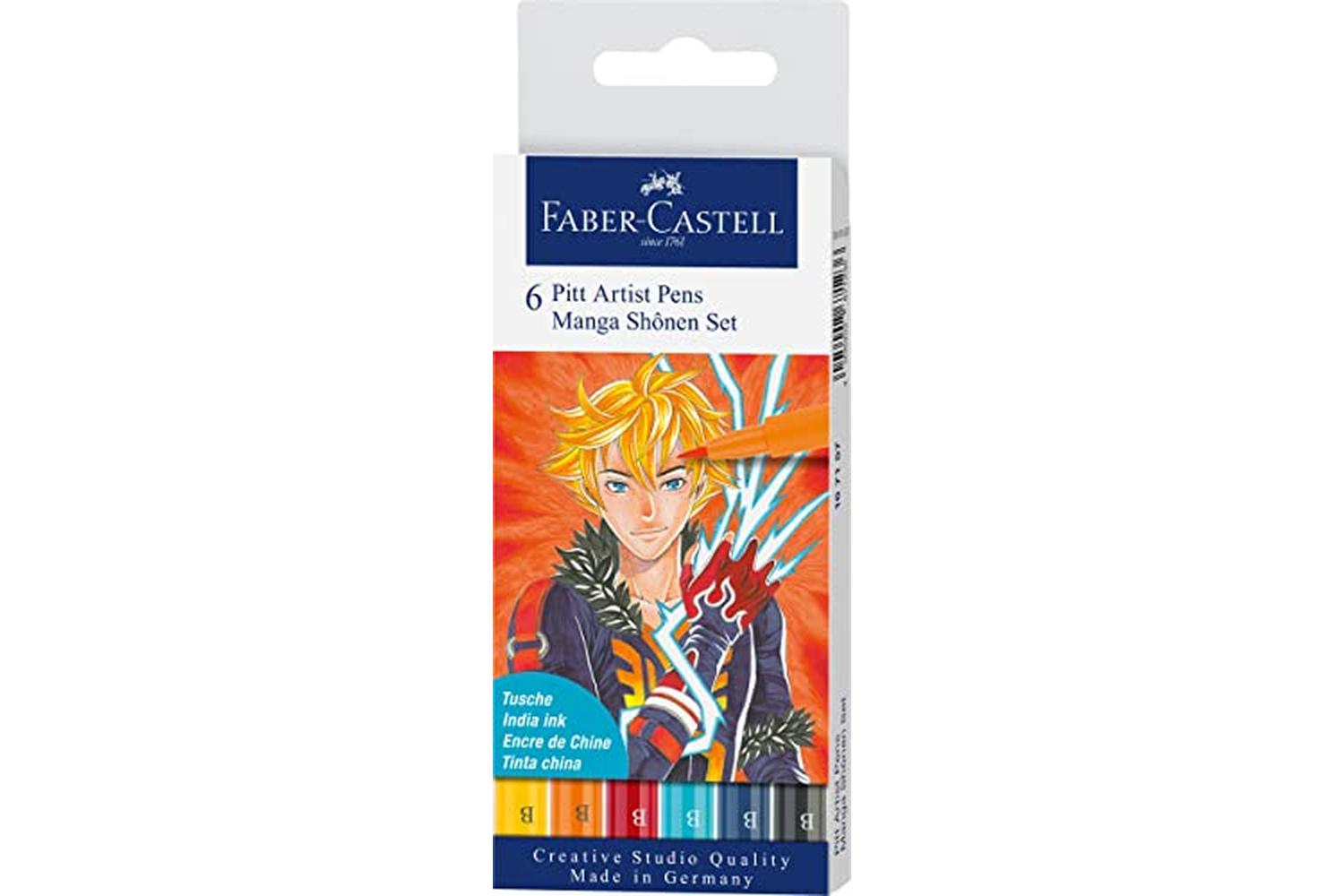 Faber-castell Fc167157 - Pitt Artist Pen Manga - Wallet Of 6-2
