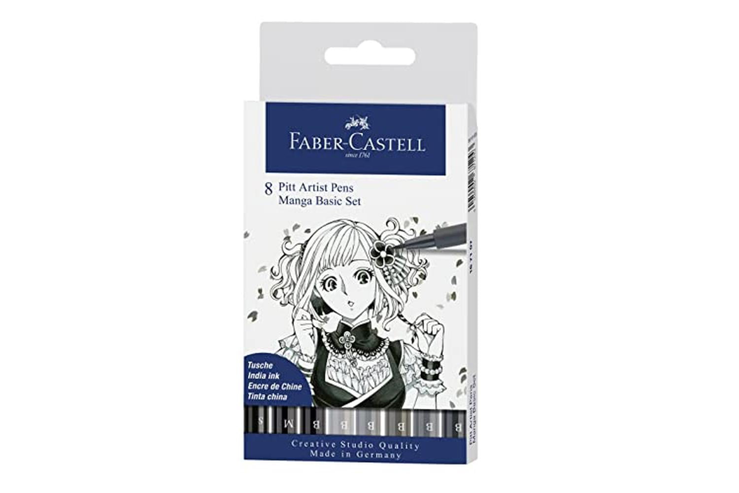 Faber-castell Fc167107 - Pitt Artist Pen Wallet Of 8 Manga-2