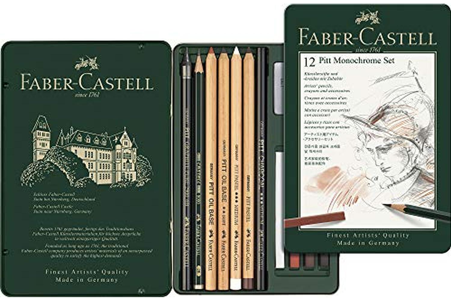 Faber-castell Fc112975 - Pitt Monochrome Set Tin Of 12-2