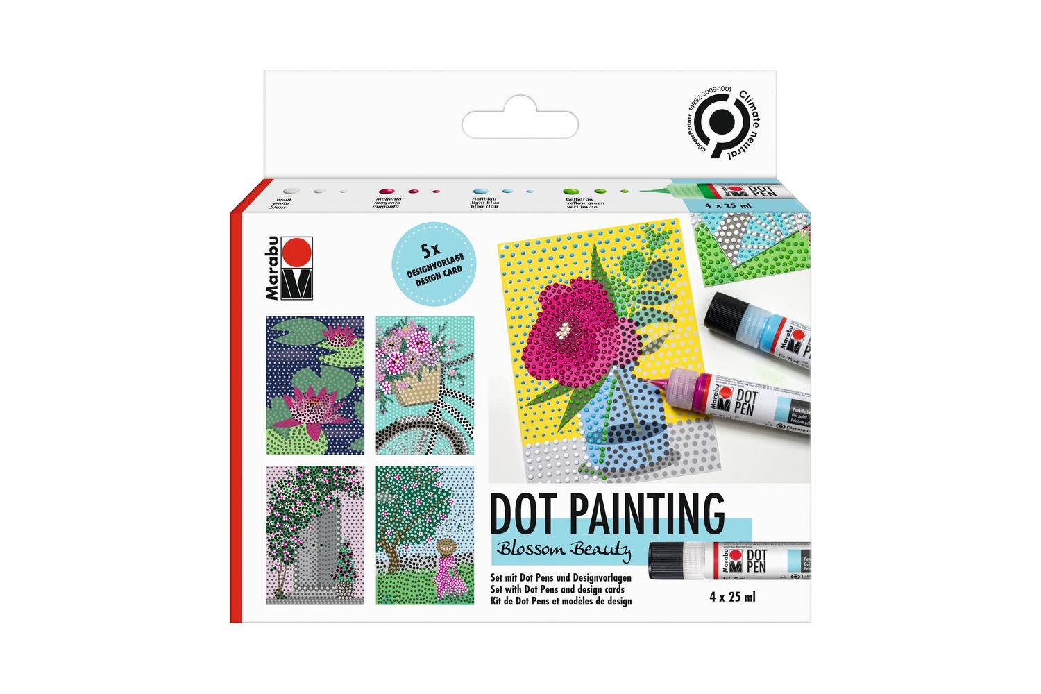 Marabu Mr1801000000081 - Marabu Dot Pen Set - Blossom Beauty