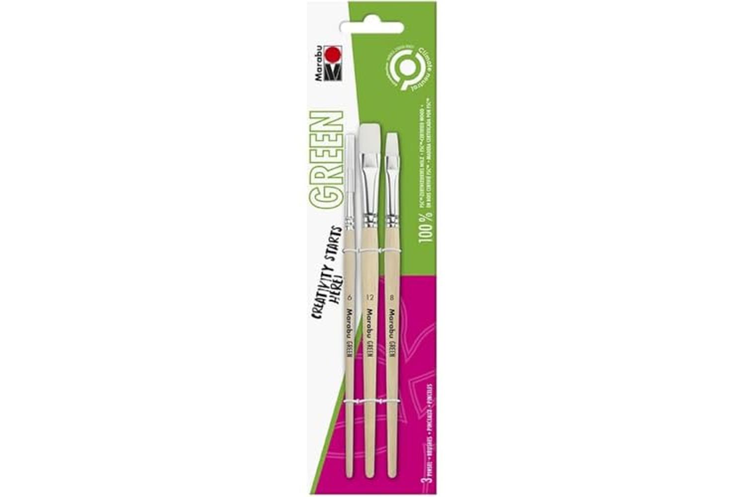 Marabu Mr0175000000200 - Marabu Green Brush-set X3 Fsc Round-2