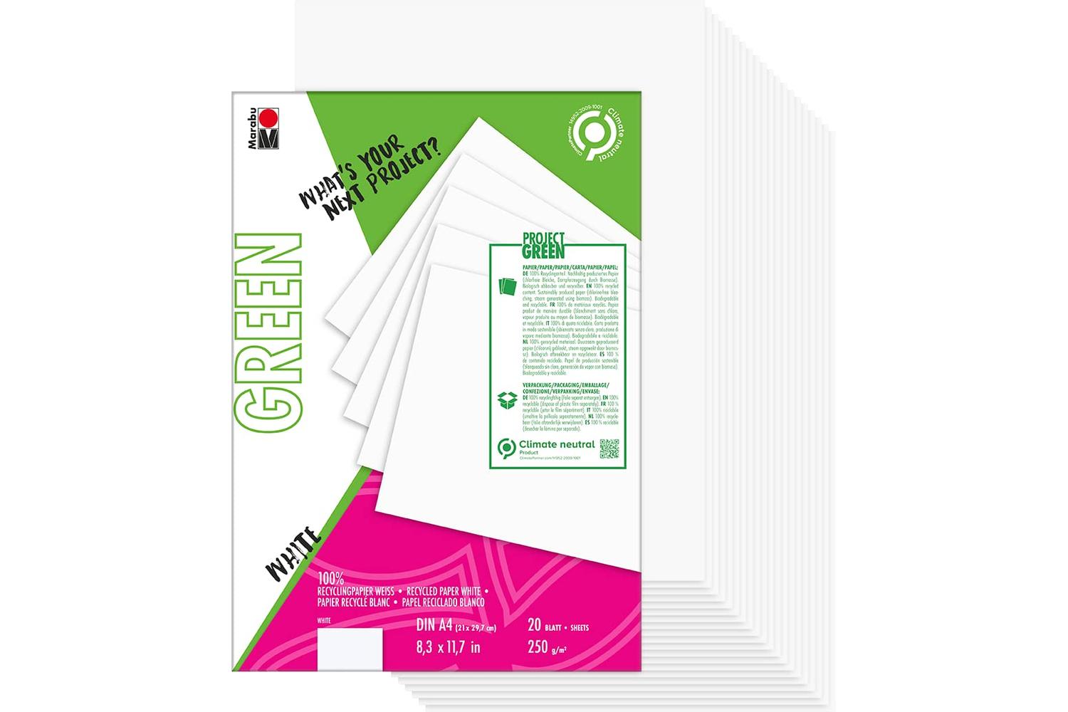 Marabu Mr1612000000601 - Marabu Green White A4 Fsc Recycled