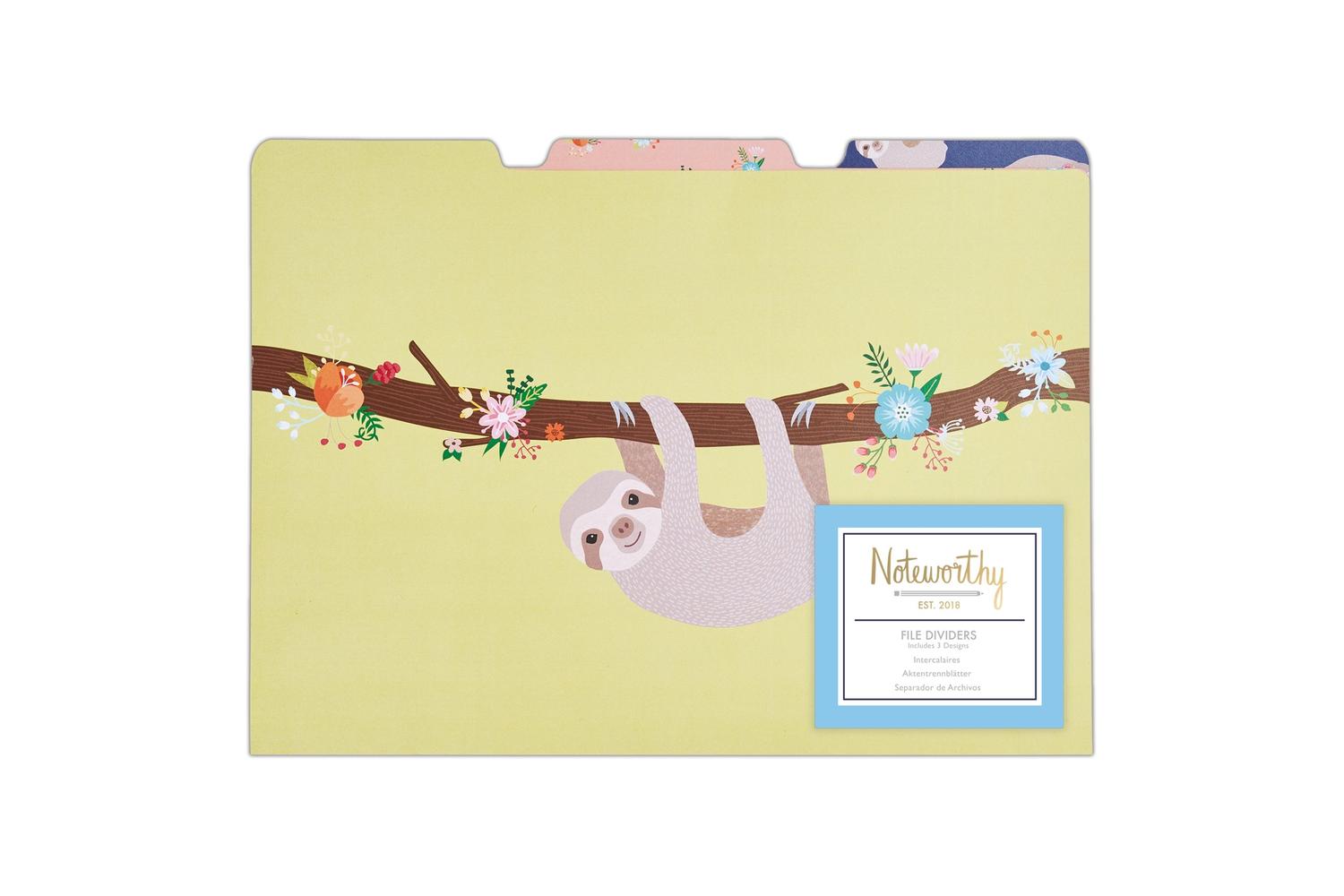 Noteworthy Not 245102 - Files Dividers (3pcs) - It's A Sloth