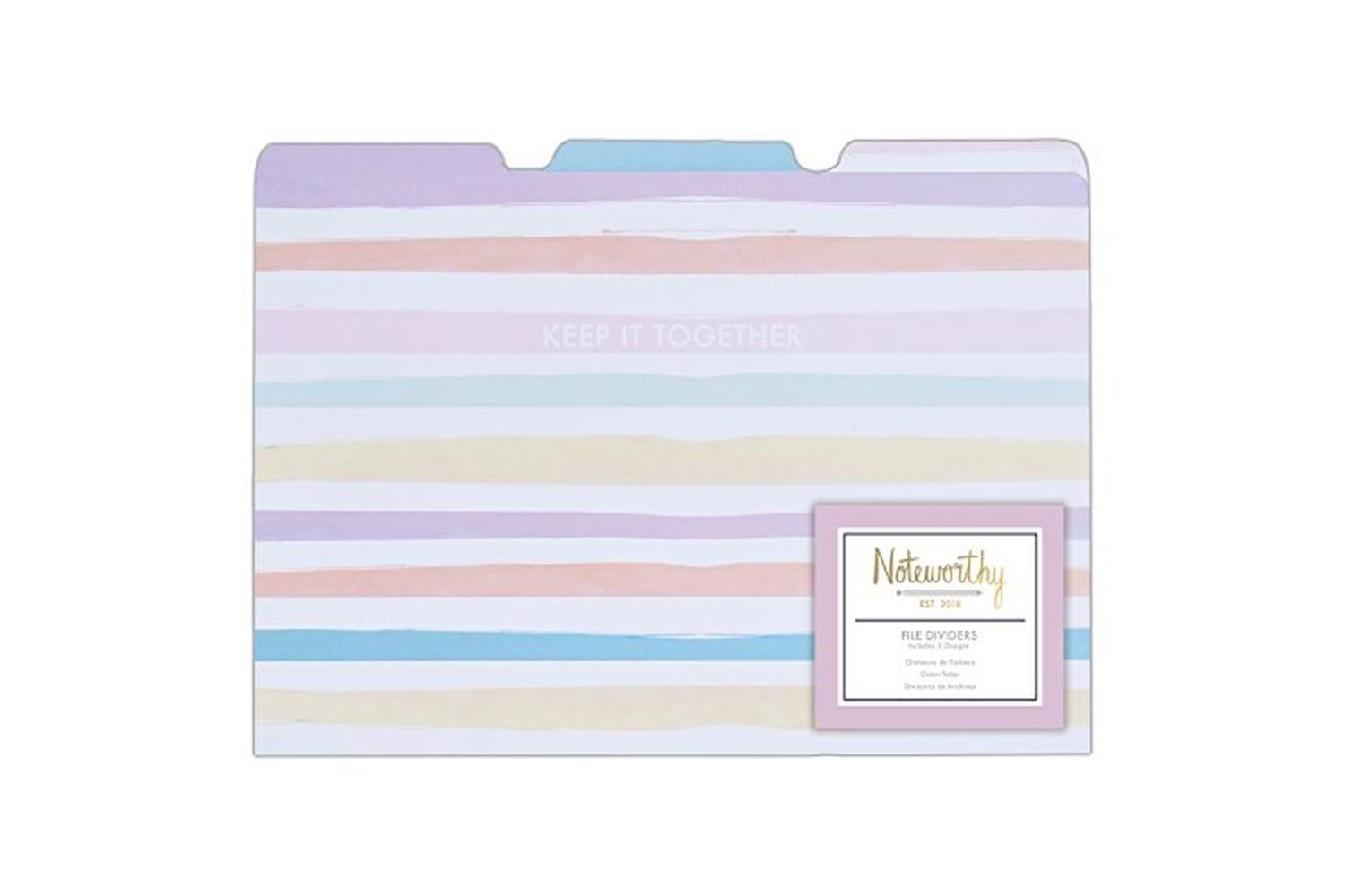 Noteworthy Not 245100 - Files Dividers (3pcs) - Pastel Hues-2