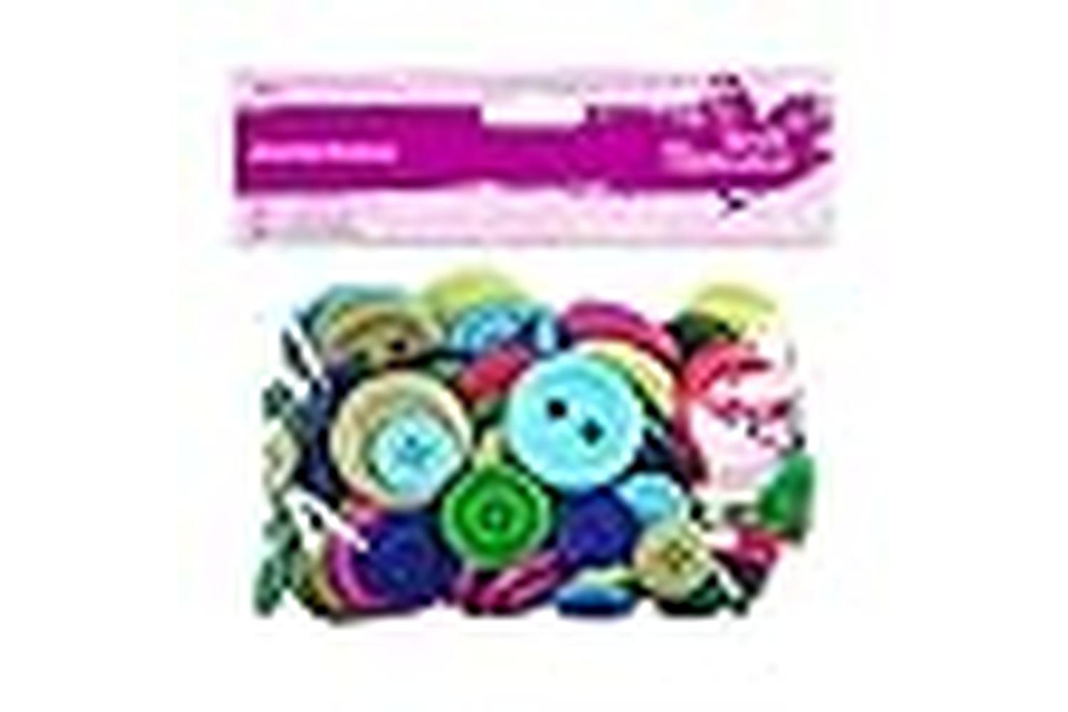 Papermania Pma 354317 - Assorted Buttons (250g) - Brights-3