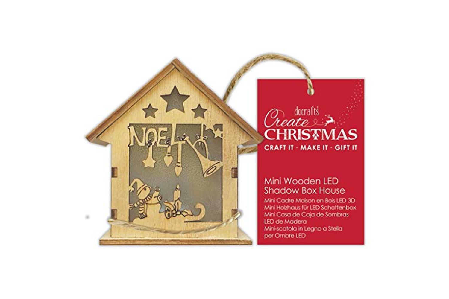 Papermania Pma 174965 - Mini Wooden Led Shadow Box House - N-2