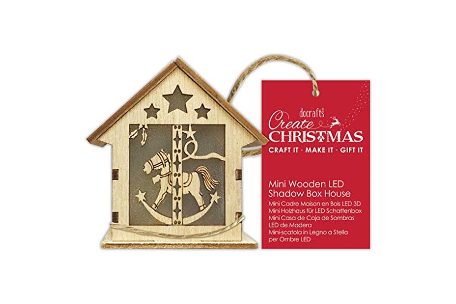 Papermania Pma 174961 - Mini Wooden Led Shadow Box House - R-2